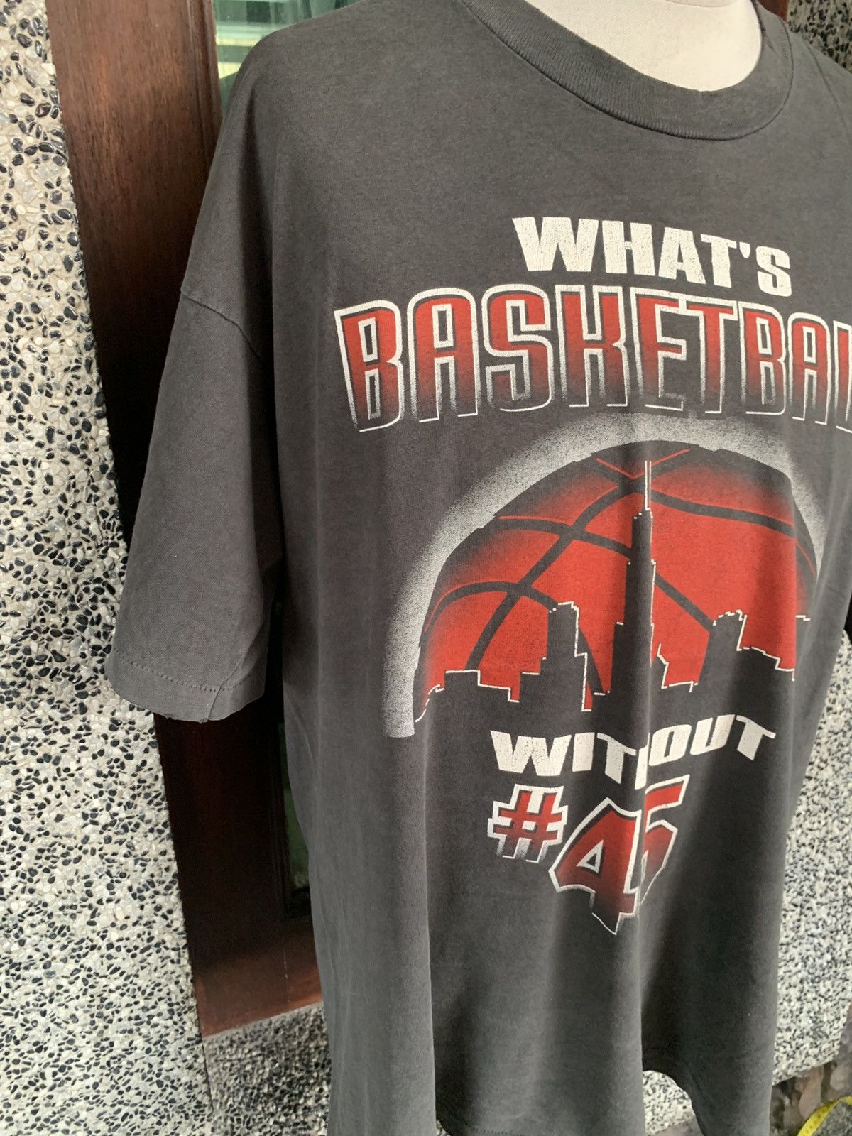 NBA × Salem Sportswear × Vintage Vintage 90s Whats Basketball Without #45 Jordan Bulls Tees Size US XL / EU 56 / 4 - 4 Thumbnail