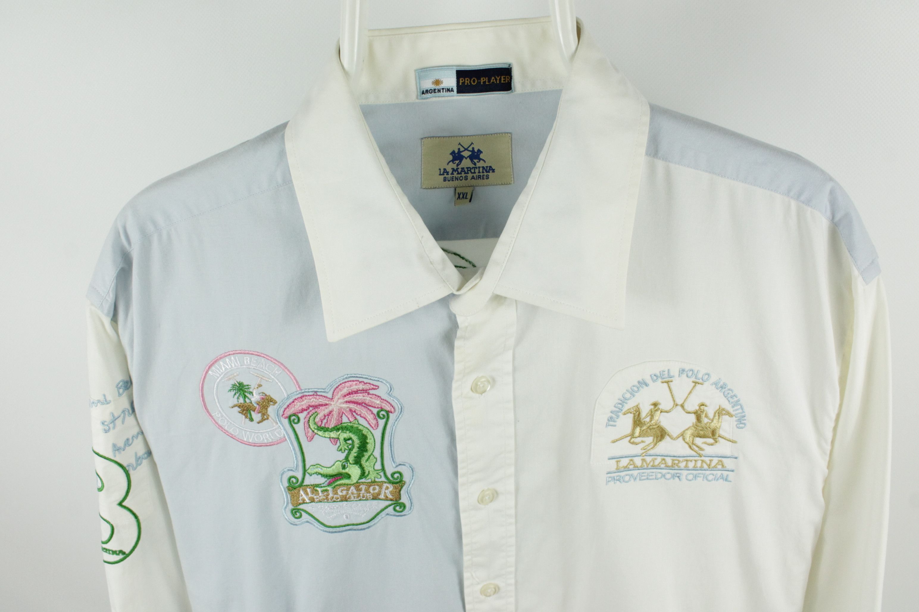 La Martina La Martina Polo Pro-Player Alligator Club Palm Beach Shirt Size US XXL / EU 58 / 5 - 2 Thumbnail