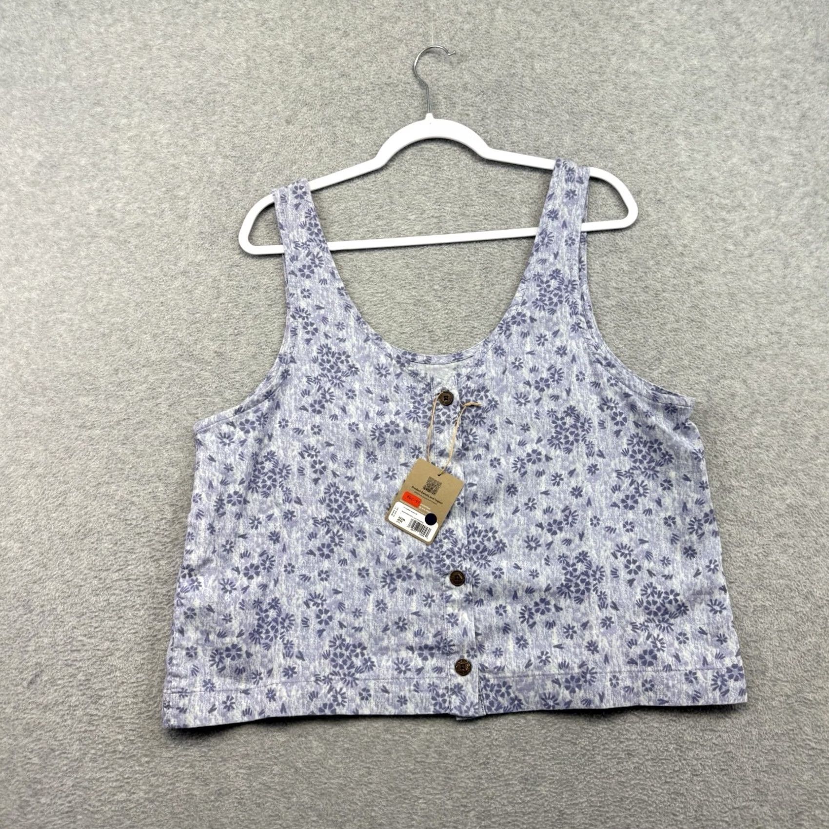 Patagonia Patagonia Women's Garden Island Top Purple L NEW Sleeveless V-Neck Tank Casual Floral Solstice Elements: Breathable Lightweight Easy Care Size L / US 10 / IT 46 - 2 Thumbnail