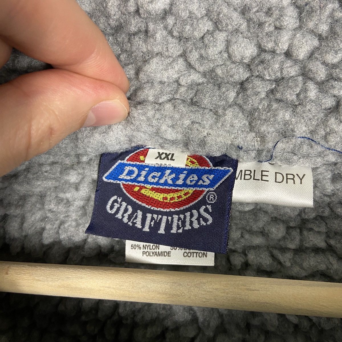 Vintage Vintage 90s Dickies Grafter Beaver Nylon Fleece Pullover Size US XXL / EU 58 / 5 - 7 Thumbnail