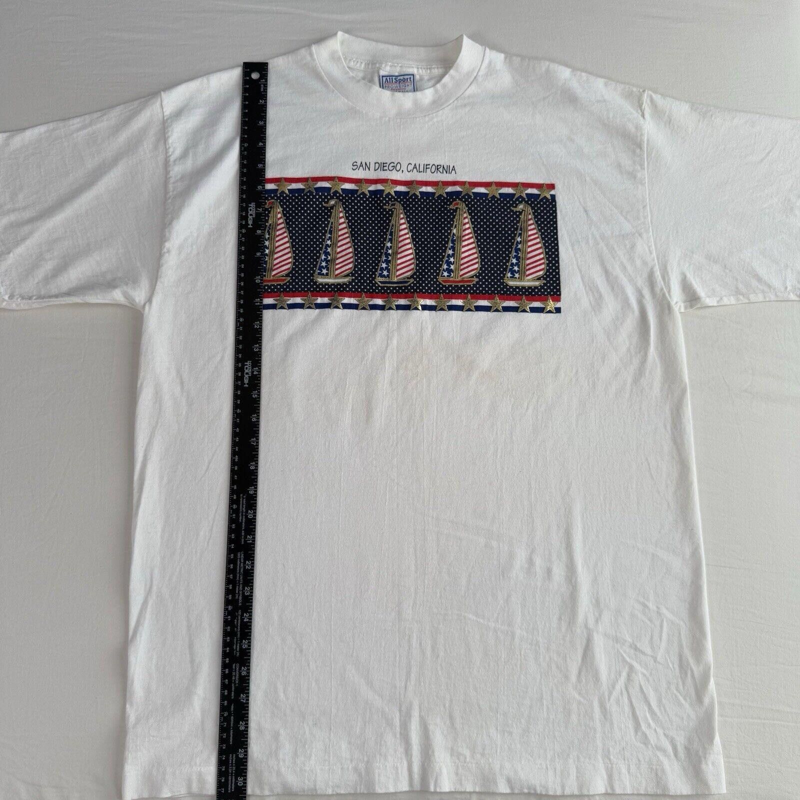 All Sport Vtg 1990 California San Diego Shirt Size XL Single Stitch Size US XL / EU 56 / 4 - 8 Thumbnail