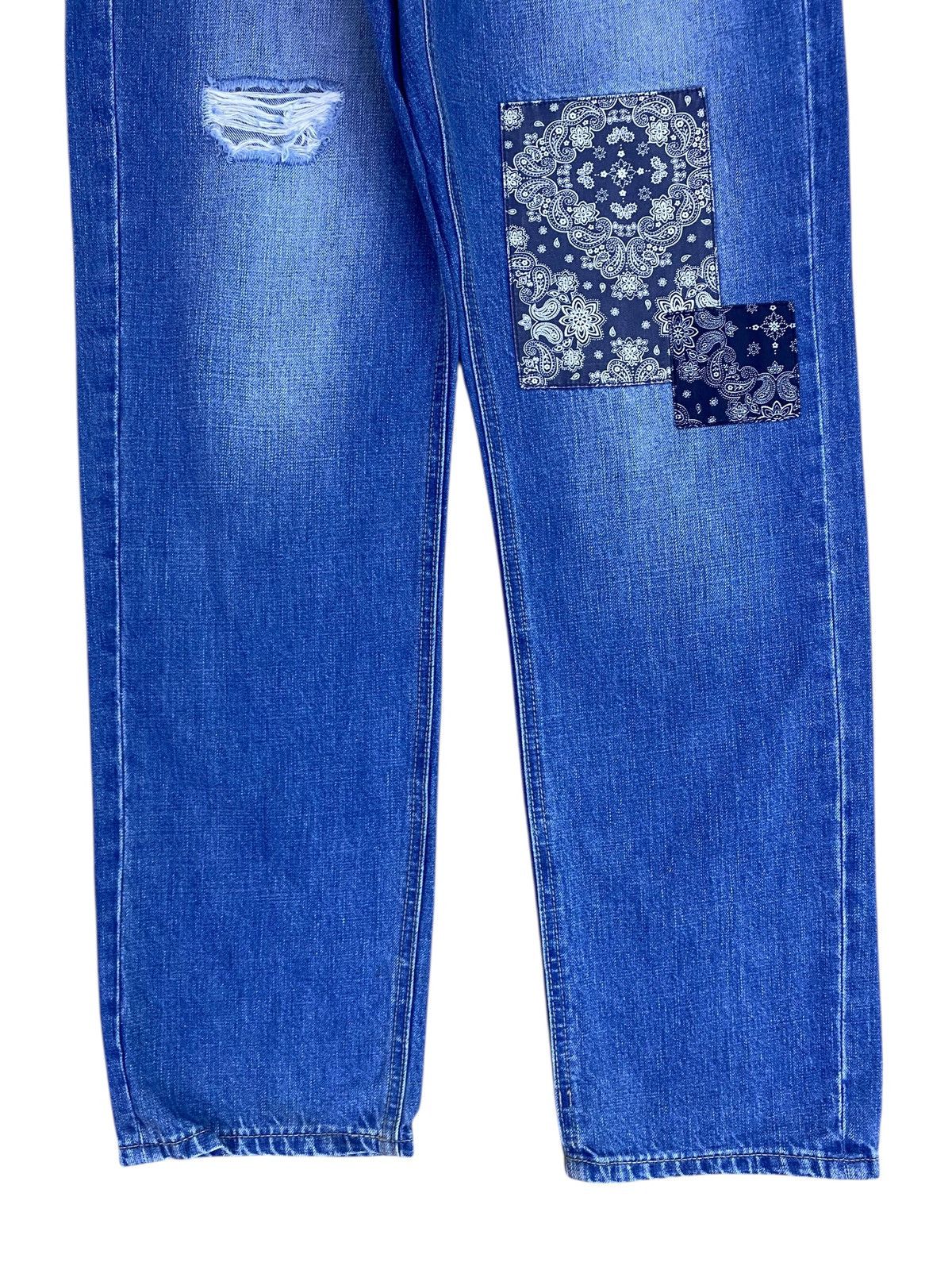 Other Japanese Brand Whiskers Ripped Style Patchwork Jeans Size US 28 / EU 44 - 9 Thumbnail