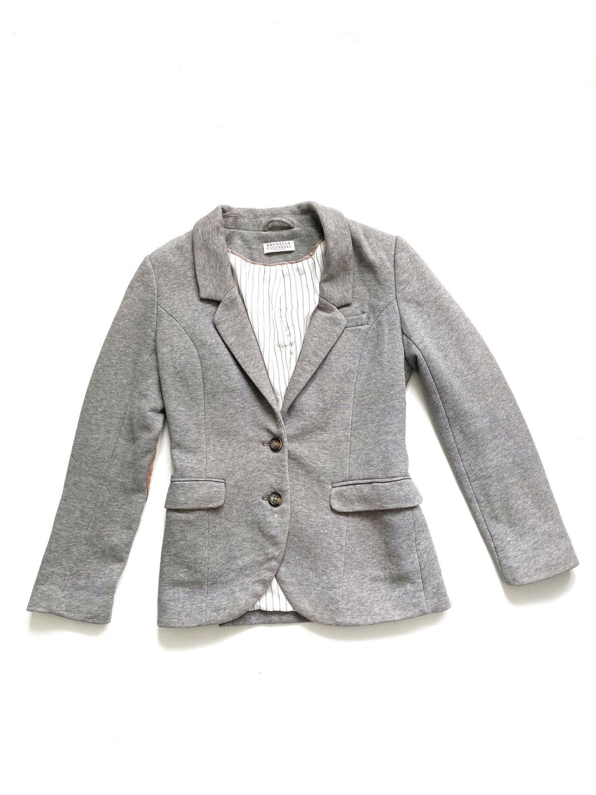 Brunello Cucinelli Brunello Cucinelli Gray Fitted Classic Blazer Italy Size XS Size XS / US 0-2 / IT 36-38 - 1 Thumbnail