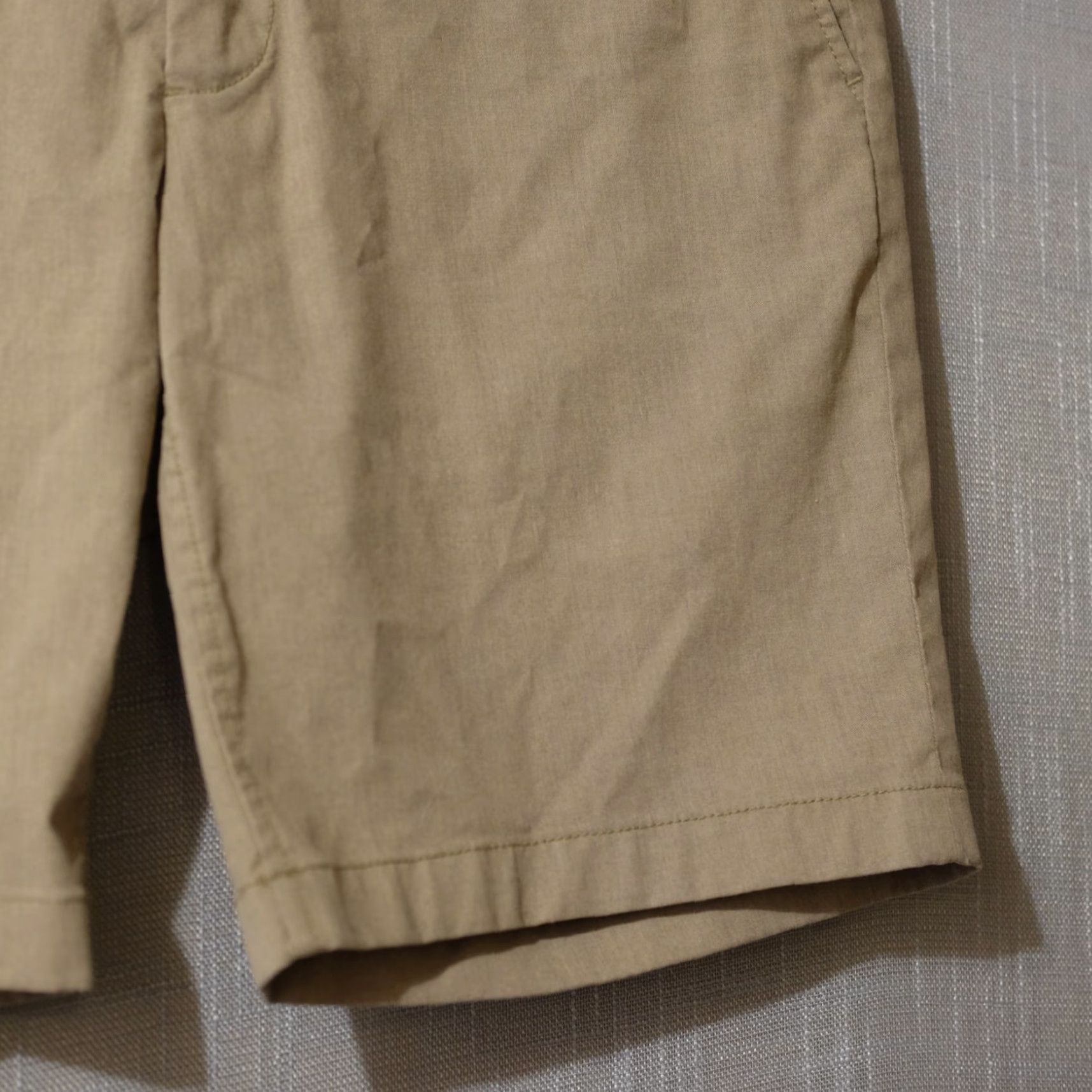 Nordstrom NORDSTROM Slim Fit Flat Front Shorts Tan Stretch Mens 32w #A10-30 Size US 32 / EU 48 - 4 Thumbnail