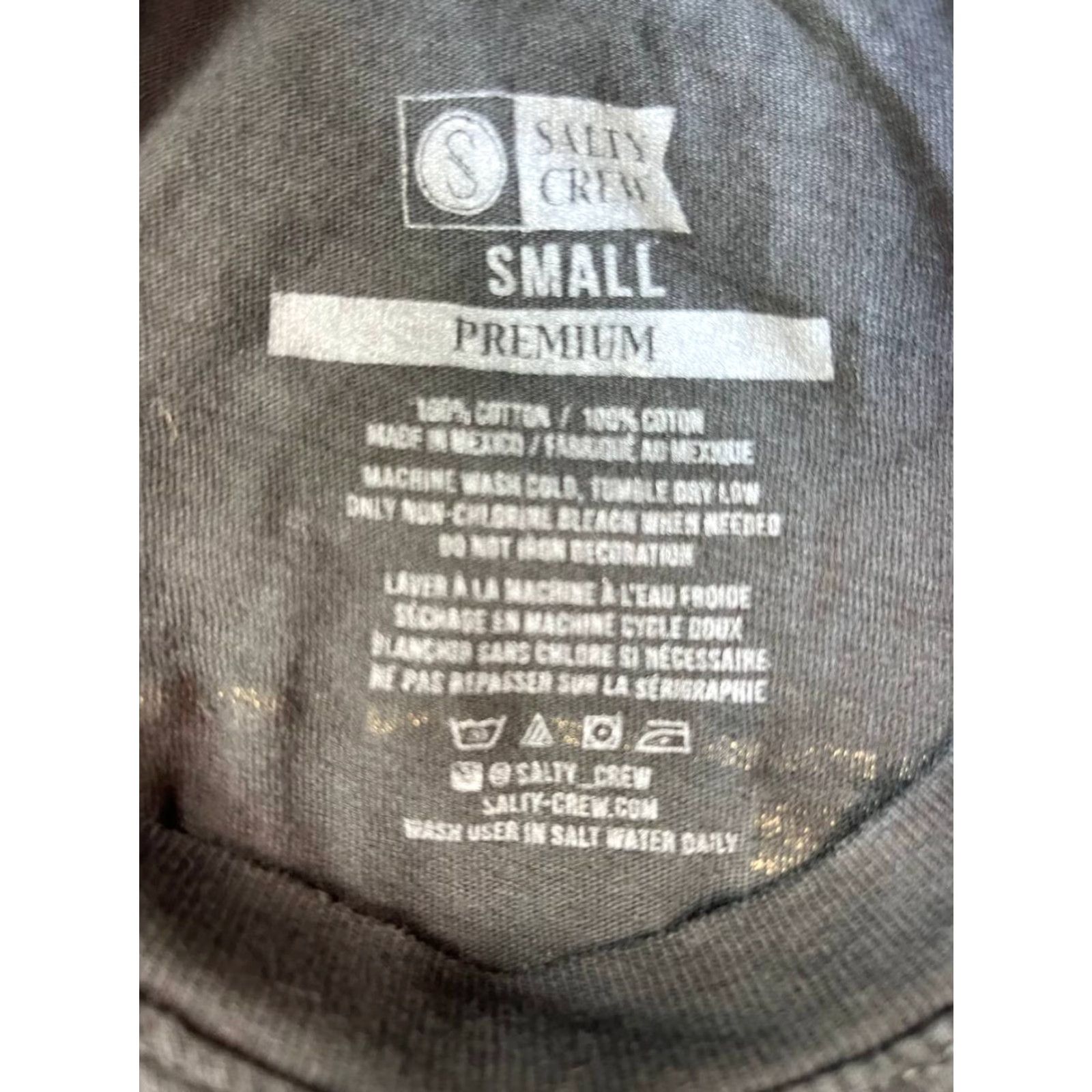 Vintage Salty Crew Shirt Short Sleeve Faded Black Mens Small Cotton Crew Neck Graphic Print Marine T-Shirt Mens Small Size US S / EU 44-46 / 1 - 6 Thumbnail