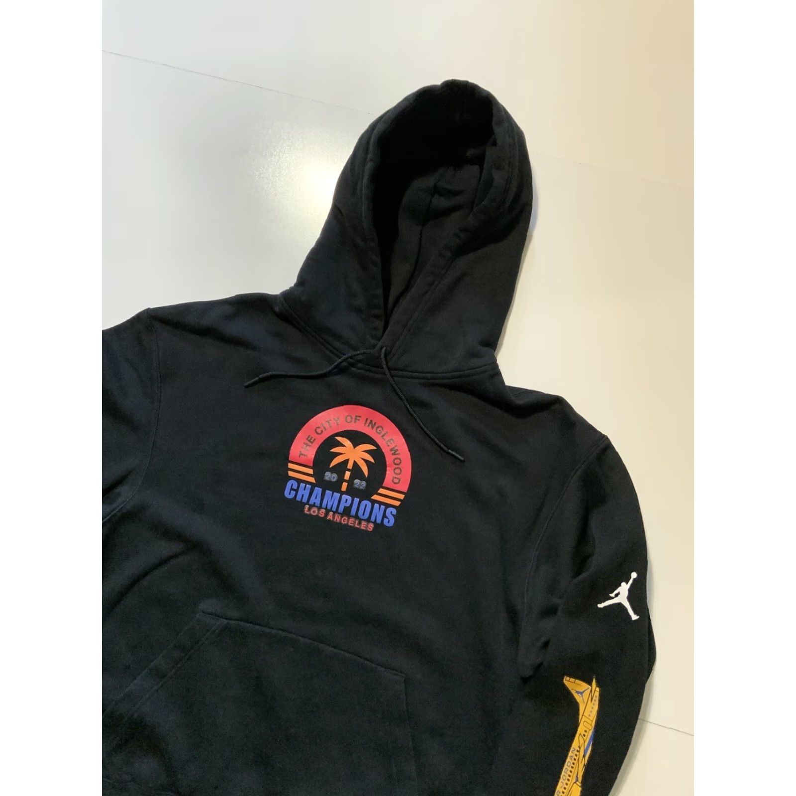 Jordan Brand VINTAGE Air Jordan City Of Inglewood 2022 Champions Los Angeles Pullover Hoodie Sz. M Mens Black Size US M / EU 48-50 / 2 - 3 Thumbnail