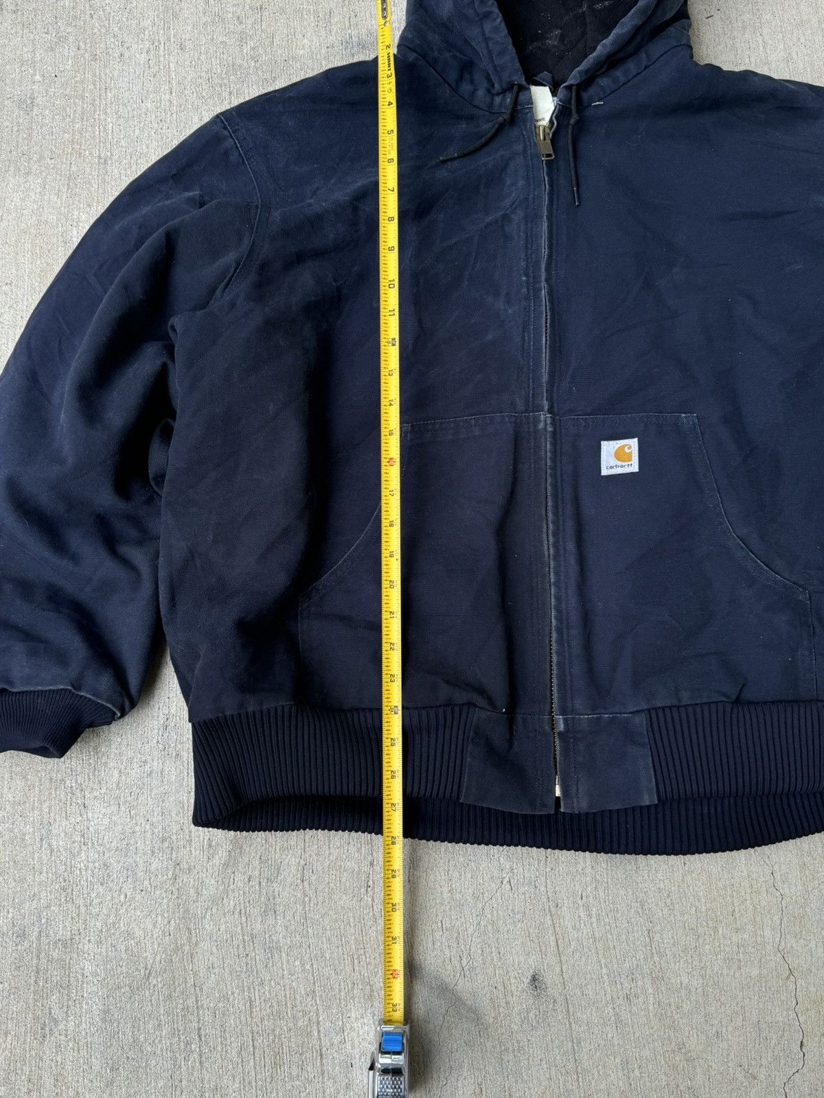 Carhartt × Vintage Vintage navy blue carhartt hooded jacket Size US XXL / EU 58 / 5 - 3 Thumbnail