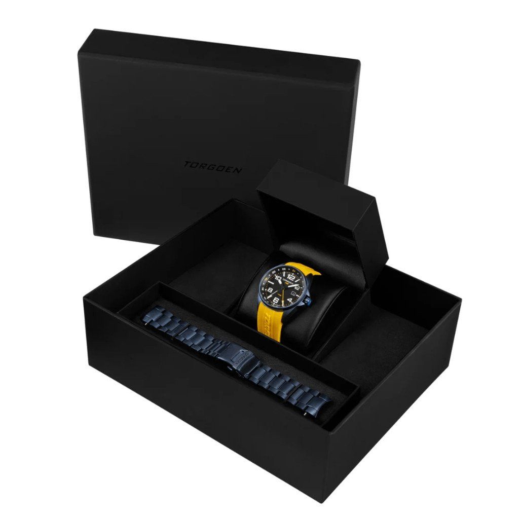 Other New Torgoen TN-1316 T48 Yellow Navy 44mm Silicone Strap Wat Size ONE SIZE - 1 Thumbnail