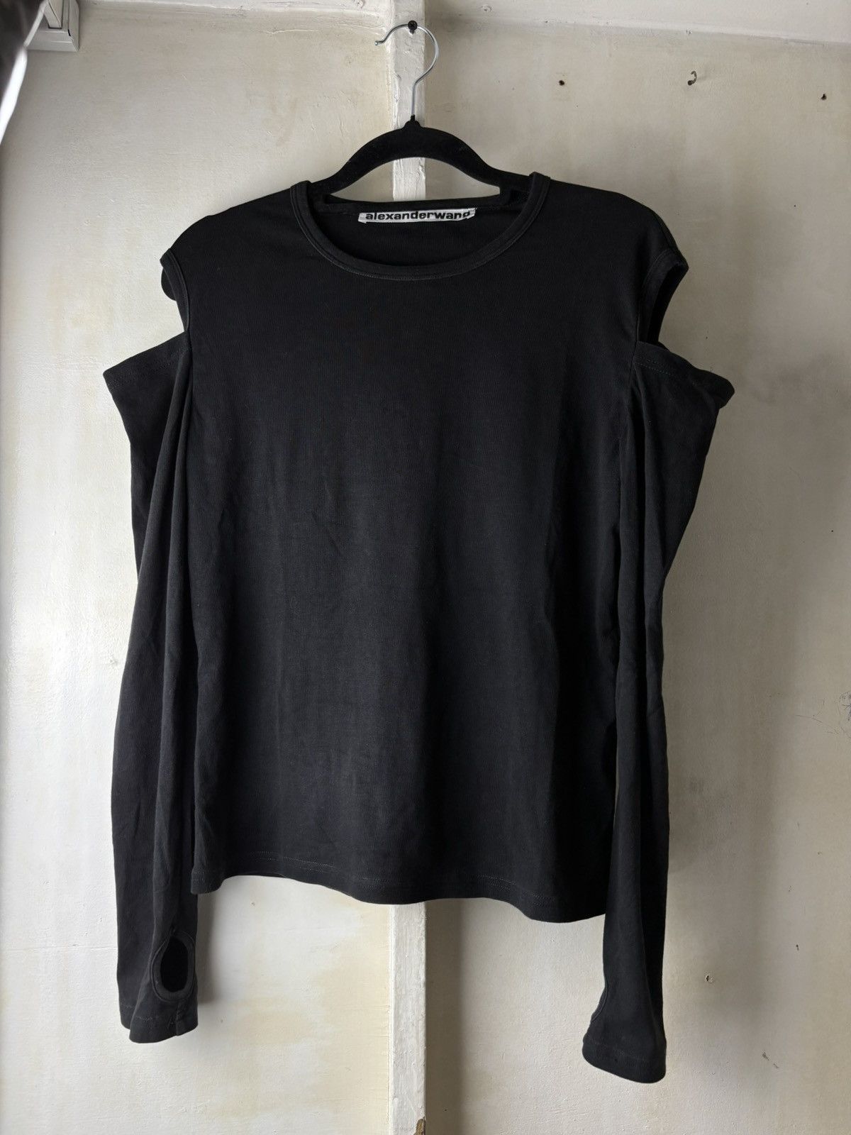 Alexander Wang Alexanderwang Open Shoulder Top Size L / US 10 / IT 46 - 1 Thumbnail