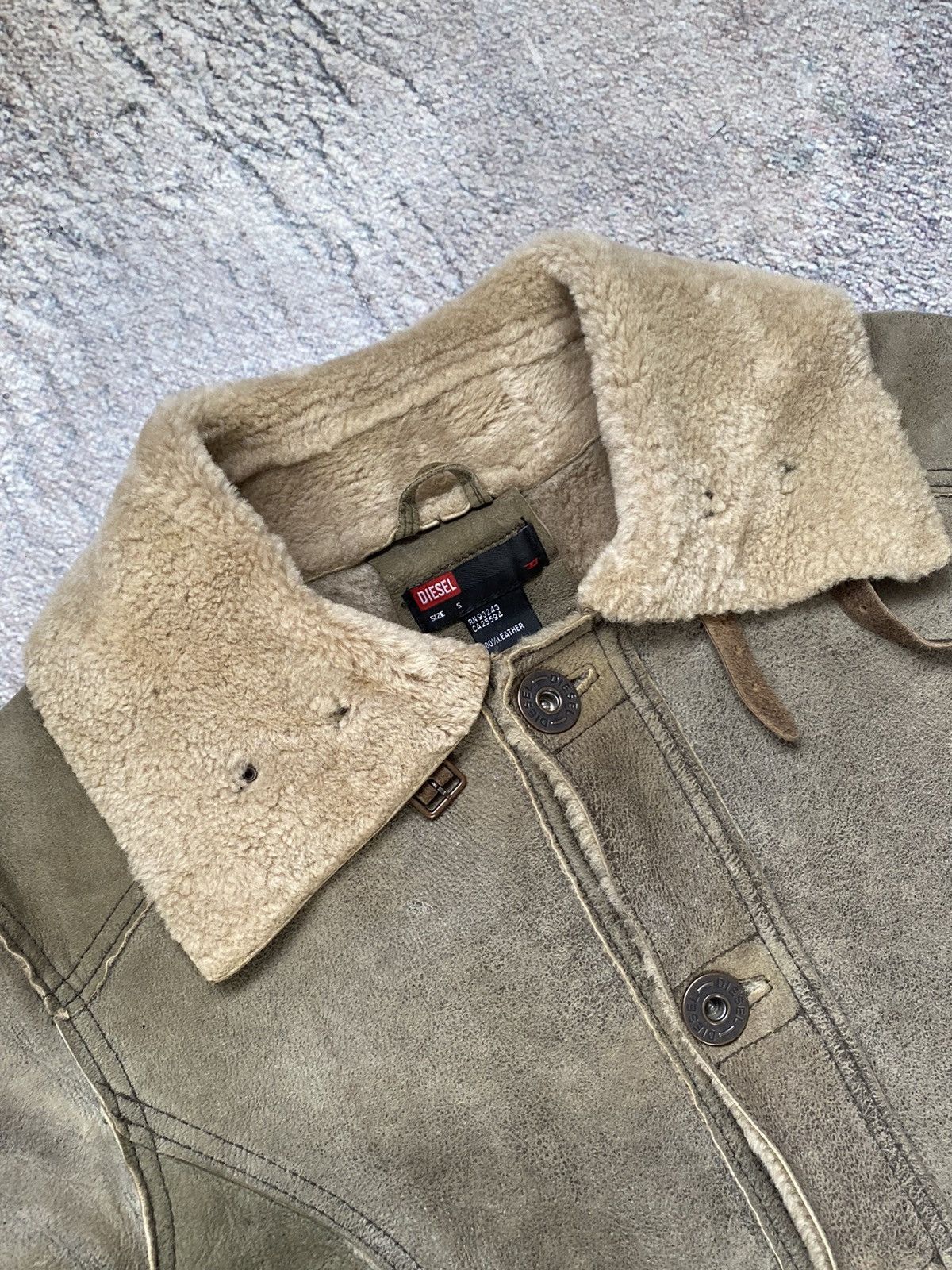 Diesel × Vintage Vintage jacket Diesel Sheepskin coat STAFF PIK Size S / US 4 / IT 40 - 8 Thumbnail