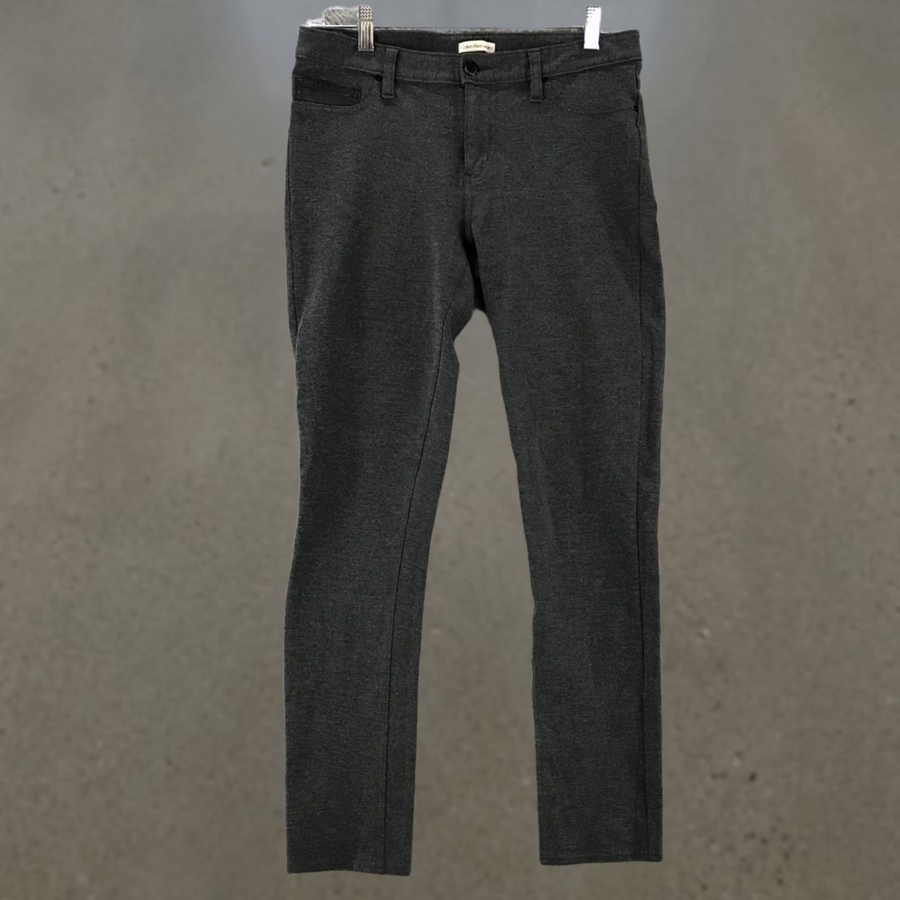Calvin Klein Calvin Klein Skinny Pants Womens 6 Gray Mid Rise Button Flat Front Casual Zip Pants Size 28" / US 6 / IT 42 - 1 Thumbnail