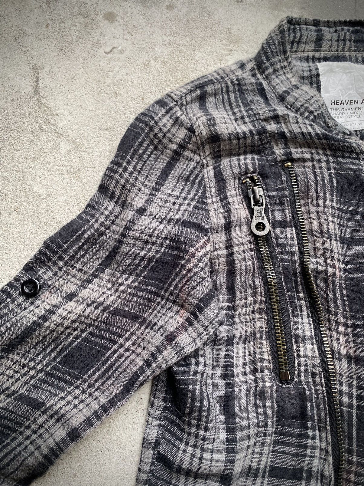 KMRii HEAVEN AND EARTH STUDDED RAMONES PLAID JACKET PUNK GOTHIC Size M / US 6-8 / IT 42-44 - 10 Thumbnail