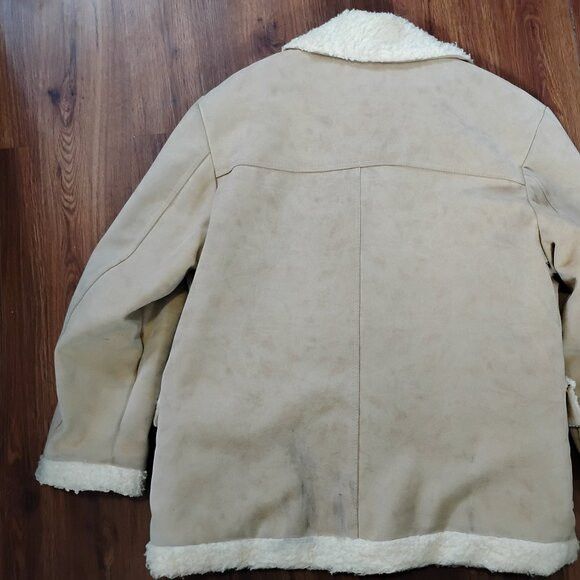 Other Vintage Wiman Western Shearling Suede Leather Coat Jacket Size US L / EU 52-54 / 3 - 8 Thumbnail