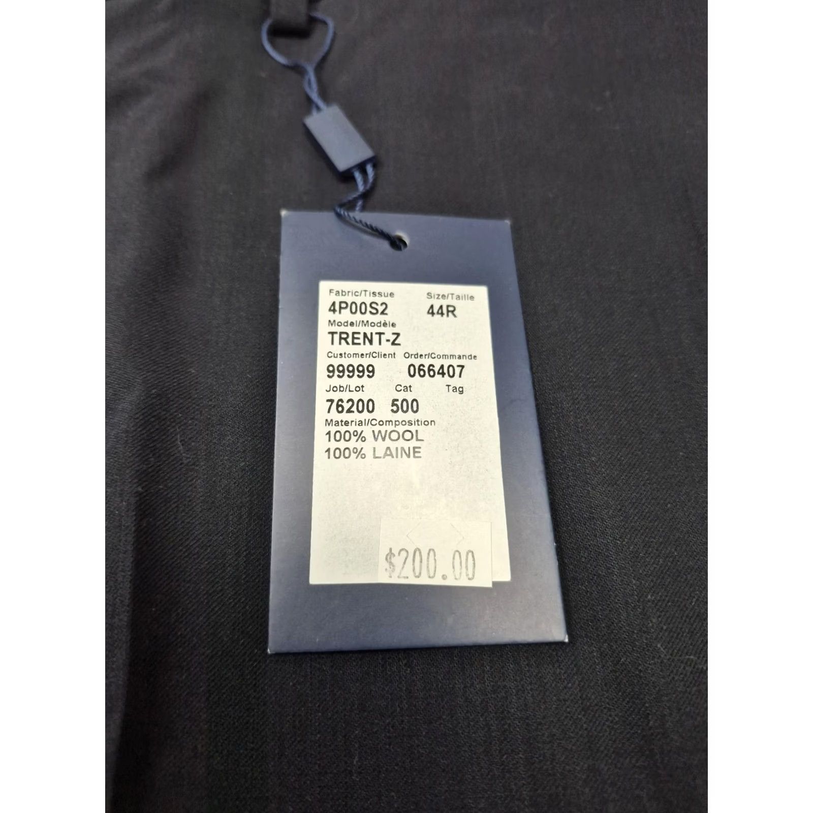 Vintage Hickey Freeman Gray Wool Dress Pants Mens 44x36 Flat Front Unhemmed Size US 44 / EU 60 - 3 Thumbnail