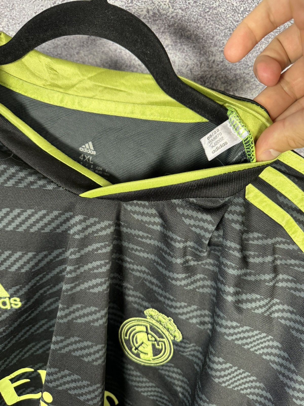 Other Vintage Real Madrid 2022/23 Third Soccer Jersey 4XL Size US XXL / EU 58 / 5 - 9 Thumbnail