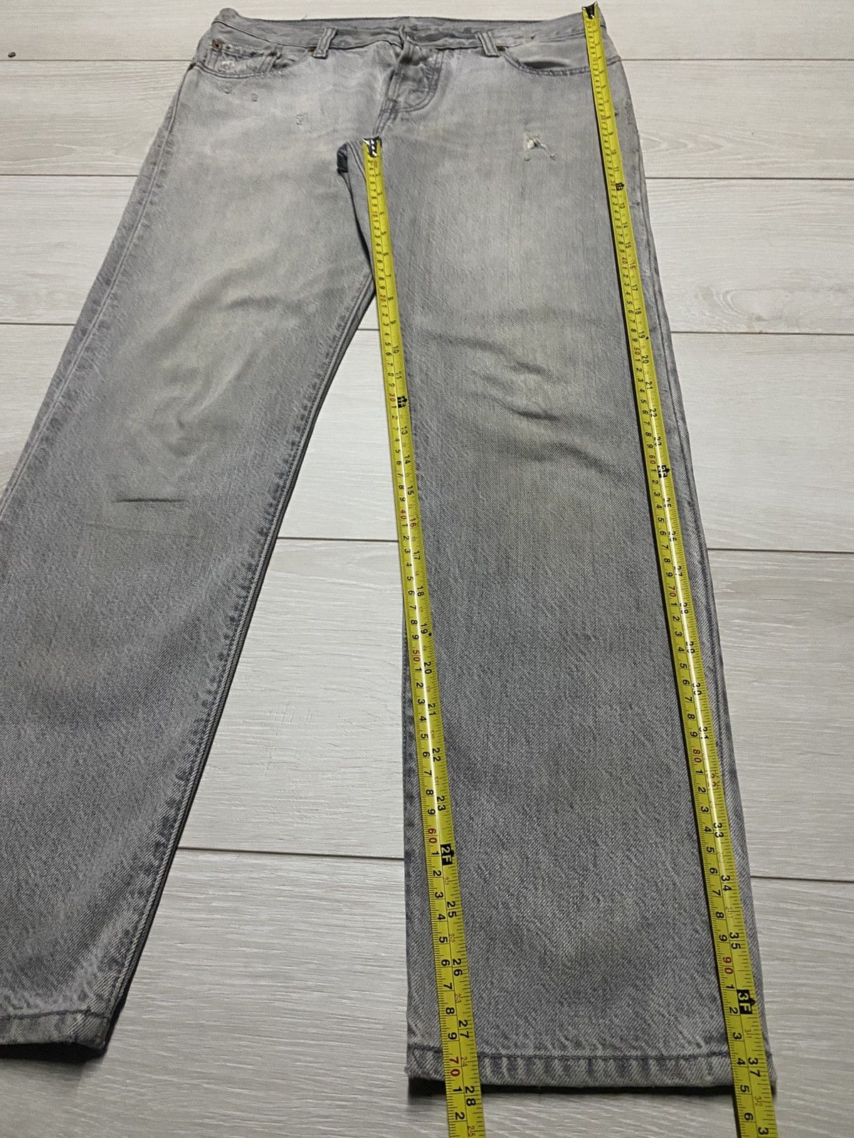 Levi's Vintage Levis 501 Ct Stone Wash Distressed Slim Jeans Size US 31 - 15 Thumbnail