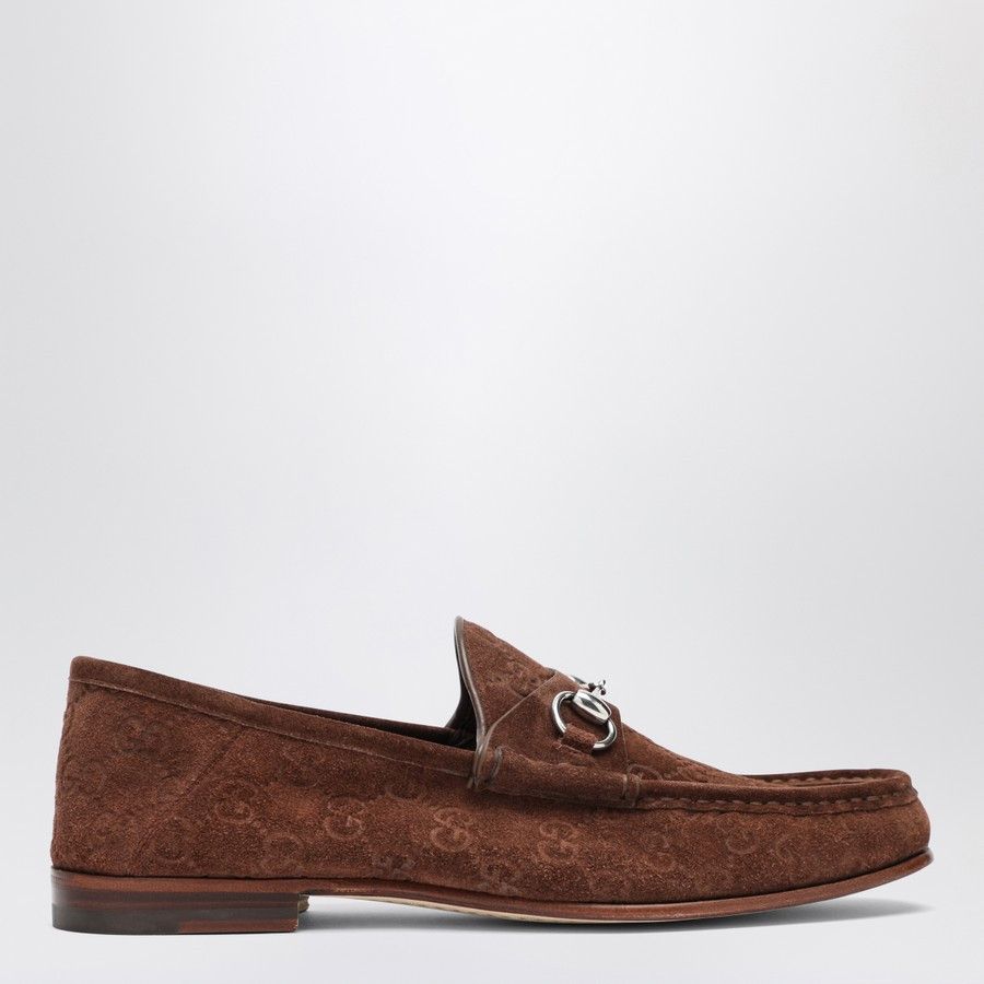 Gucci o1d2blof0525 Horsebit Suede Loafers in Brown Size US 7 / EU 40 - 2 Thumbnail