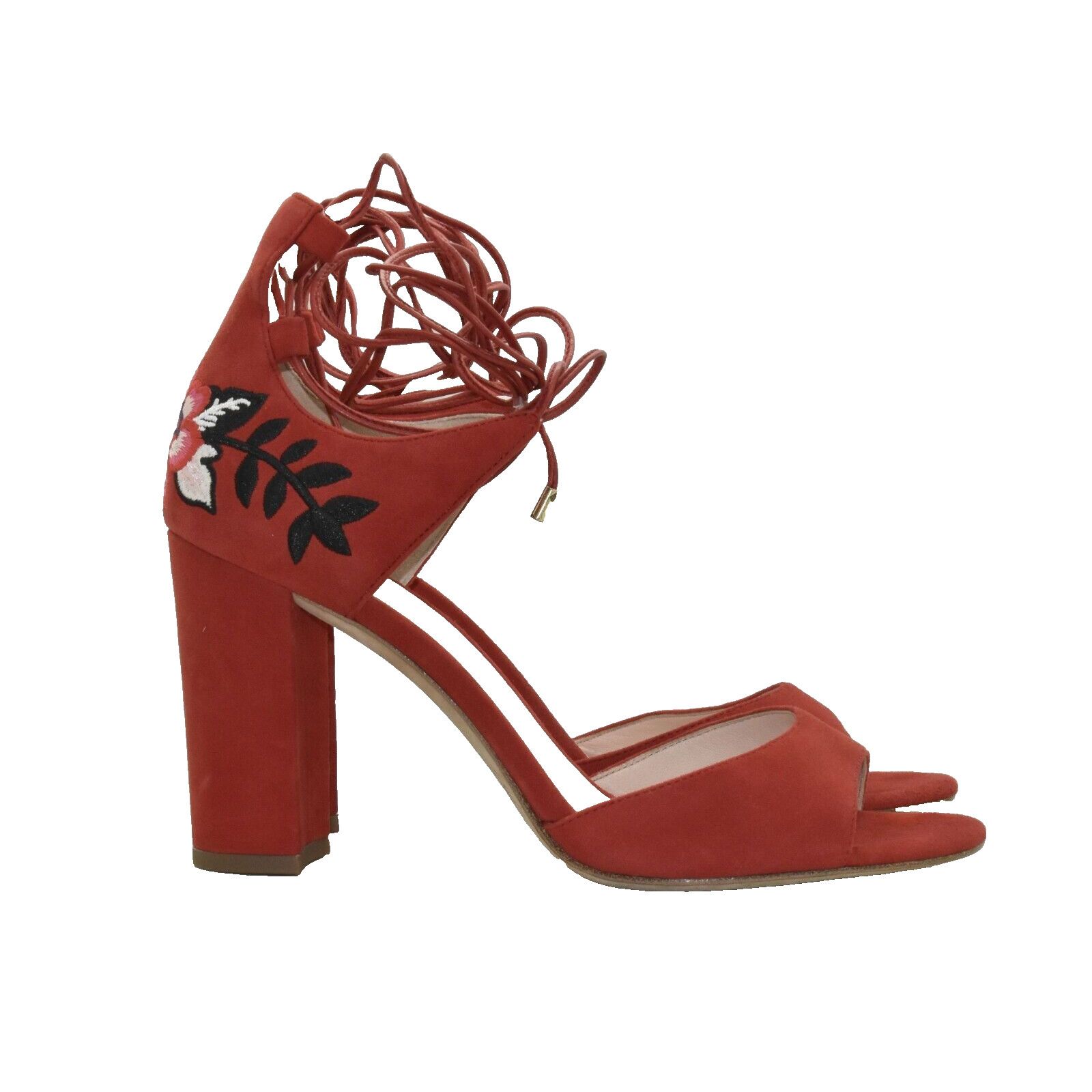 Kate Spade NWOB KATE SPADE Suede Accent Tie Block Heel Sandals Size 7 M Size US 7 / IT 37 - 4 Thumbnail