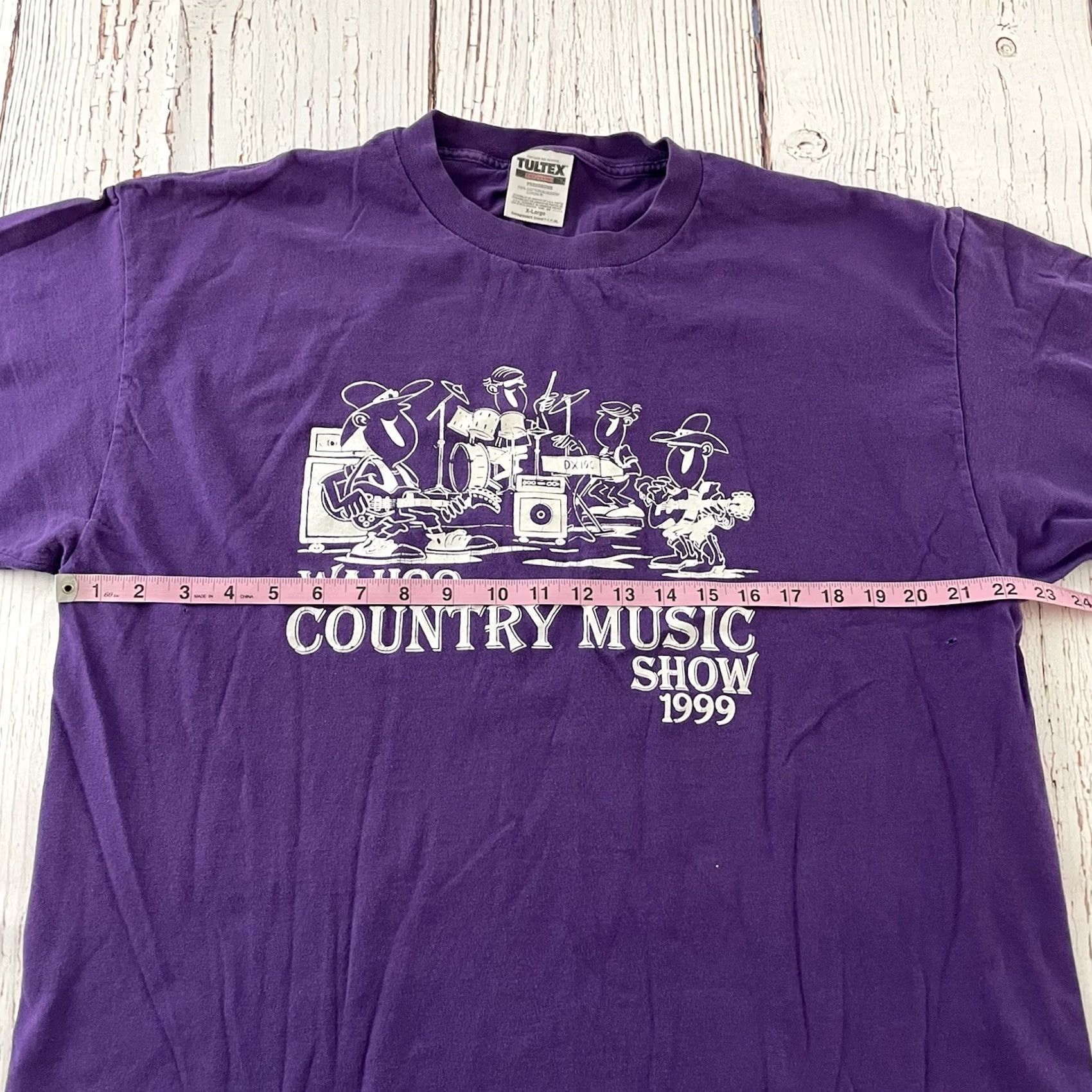 Tultex Last Night'S Shirt - Vintage 1999 Wahoo Country Music Show Short Sleeve Tultex Mens XL Purple Size US XL / EU 56 / 4 - 5 Thumbnail