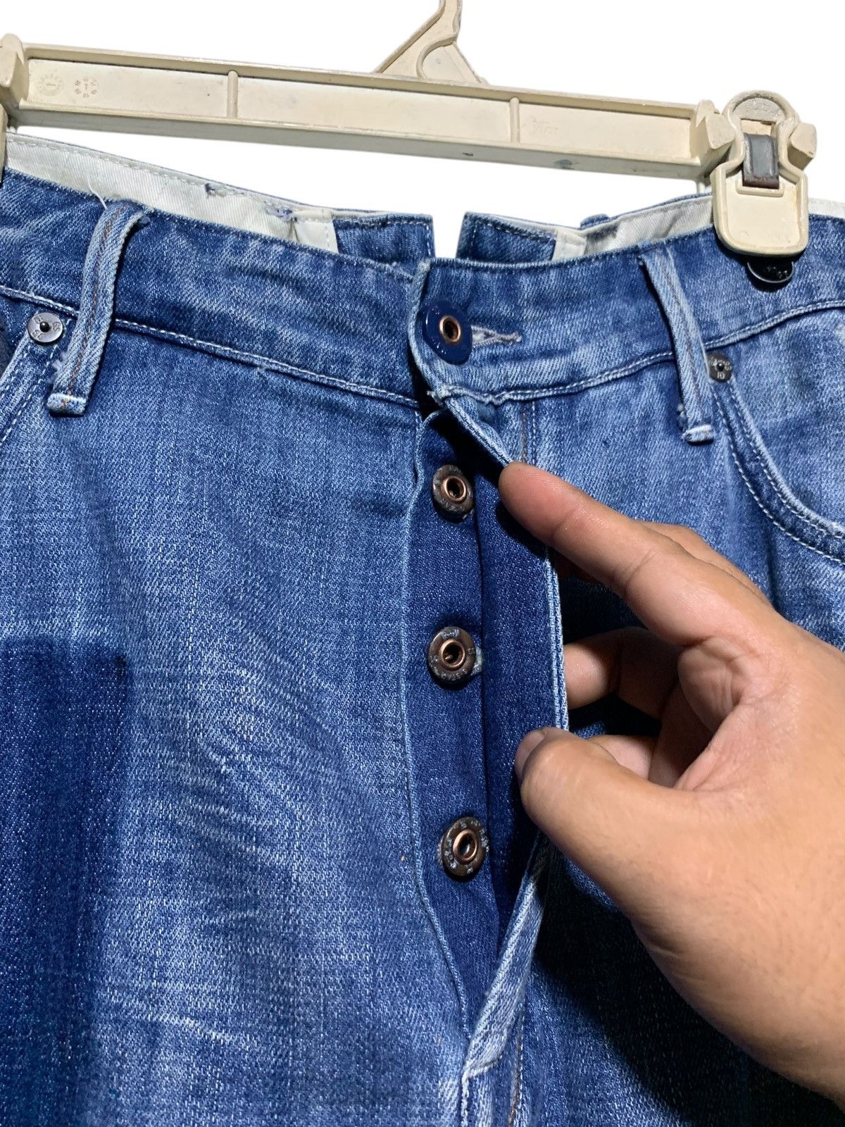 G-Star G Star Raw Denim J cut suspender patch sashiko stitch jeans Size US 33 - 6 Thumbnail