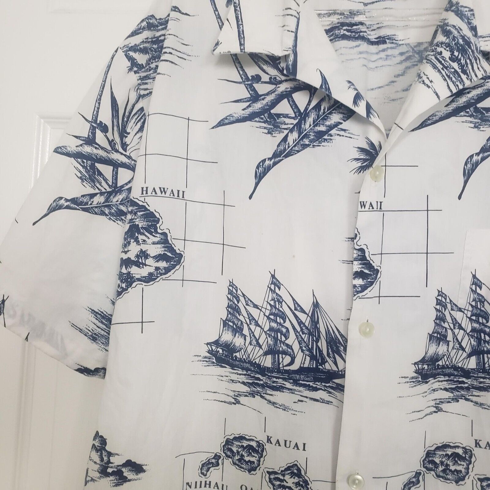 Designer Vintage Rai Nani Hawaiian Shirt Mens Size XL Ship Island Size XL / US 12-14 / IT 48-50 - 2 Thumbnail