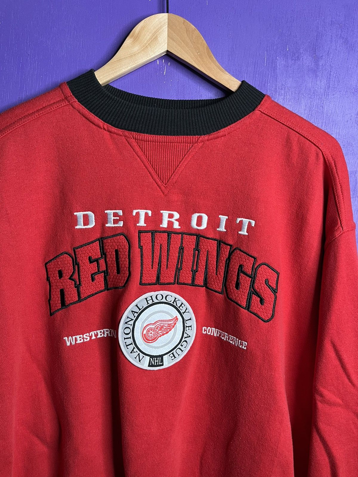 Lee × NHL × Vintage Vintage 90s Lee Detroit red wings sweatshirt Size US XL / EU 56 / 4 - 3 Thumbnail
