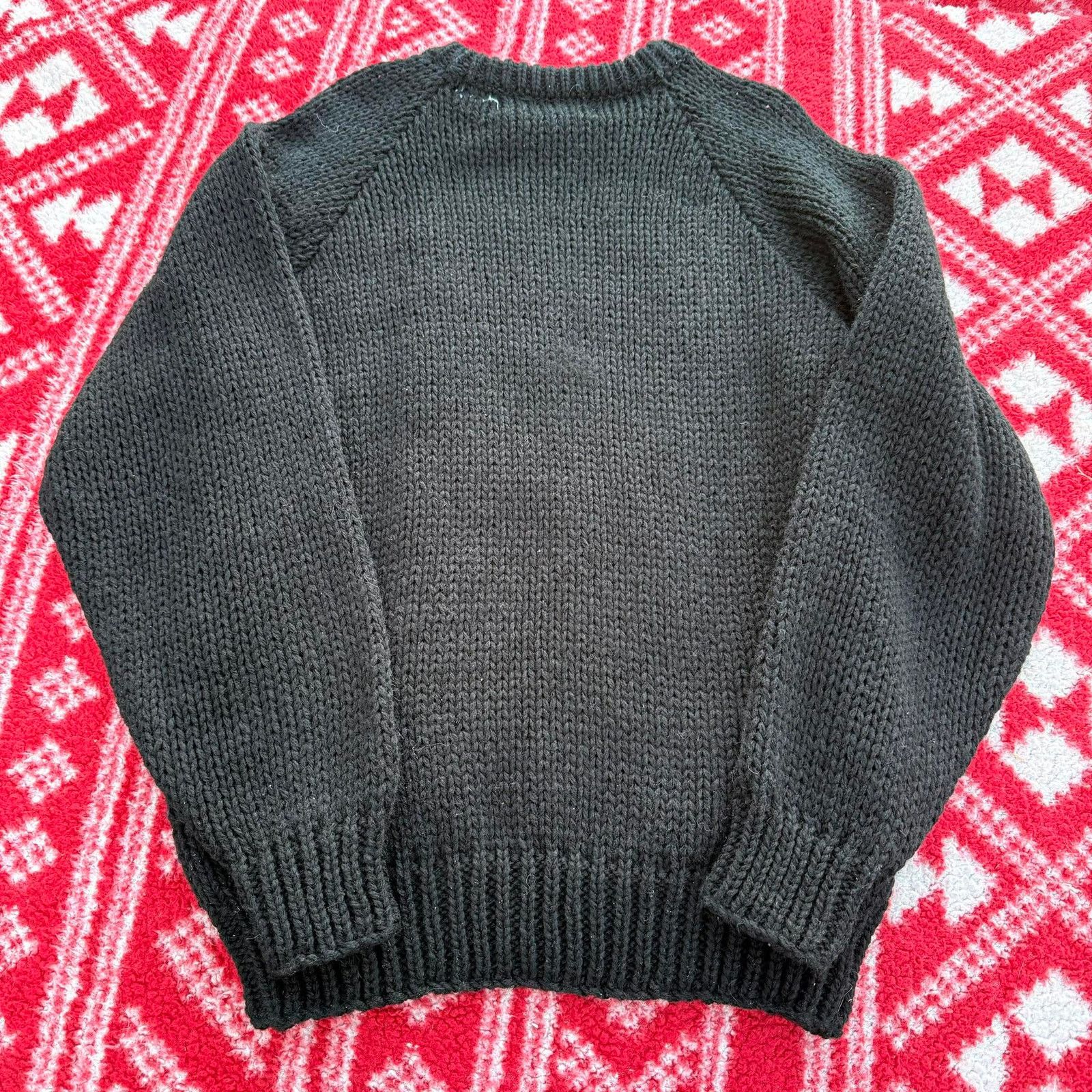 Other Vintage 80s Forum Chunky Knit Sweater L Gray Leather Purple Size US L / EU 52-54 / 3 - 5 Thumbnail