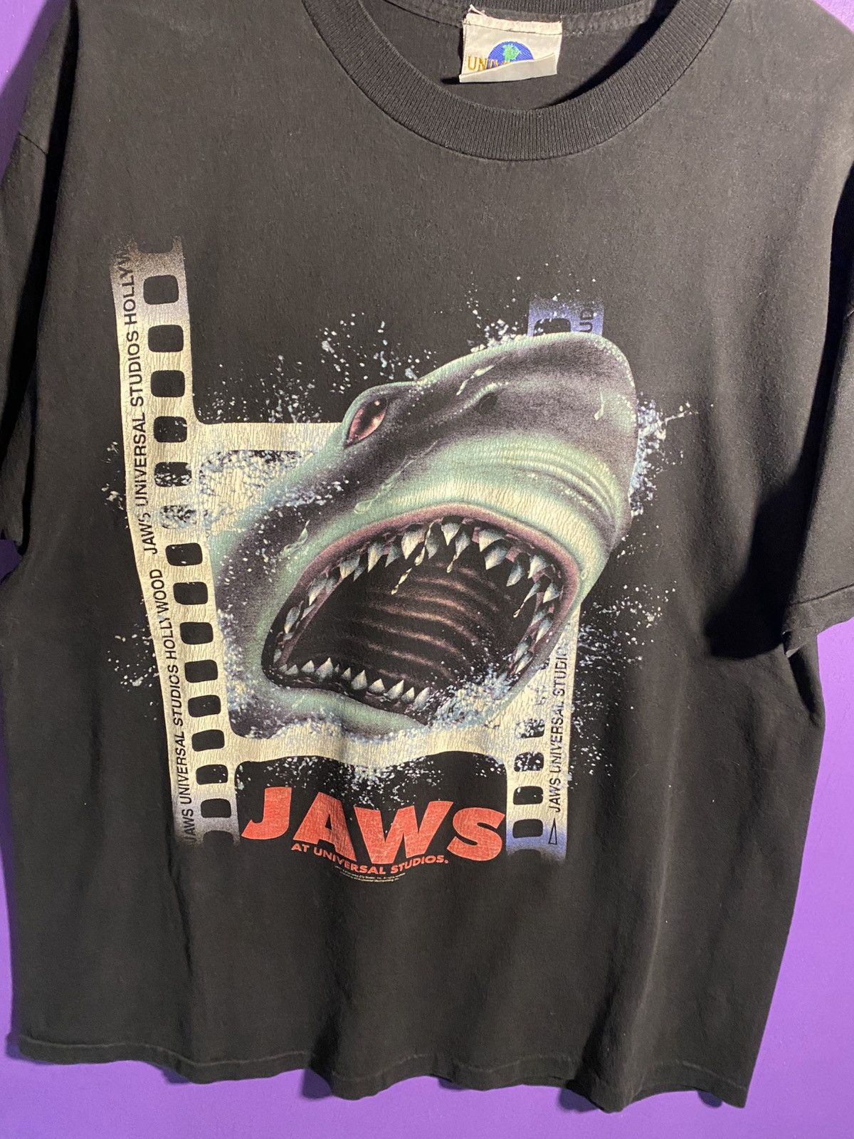 Other Vintage 90s Universal Jaws film roll movie promo t-shirt Size US XL / EU 56 / 4 - 3 Thumbnail