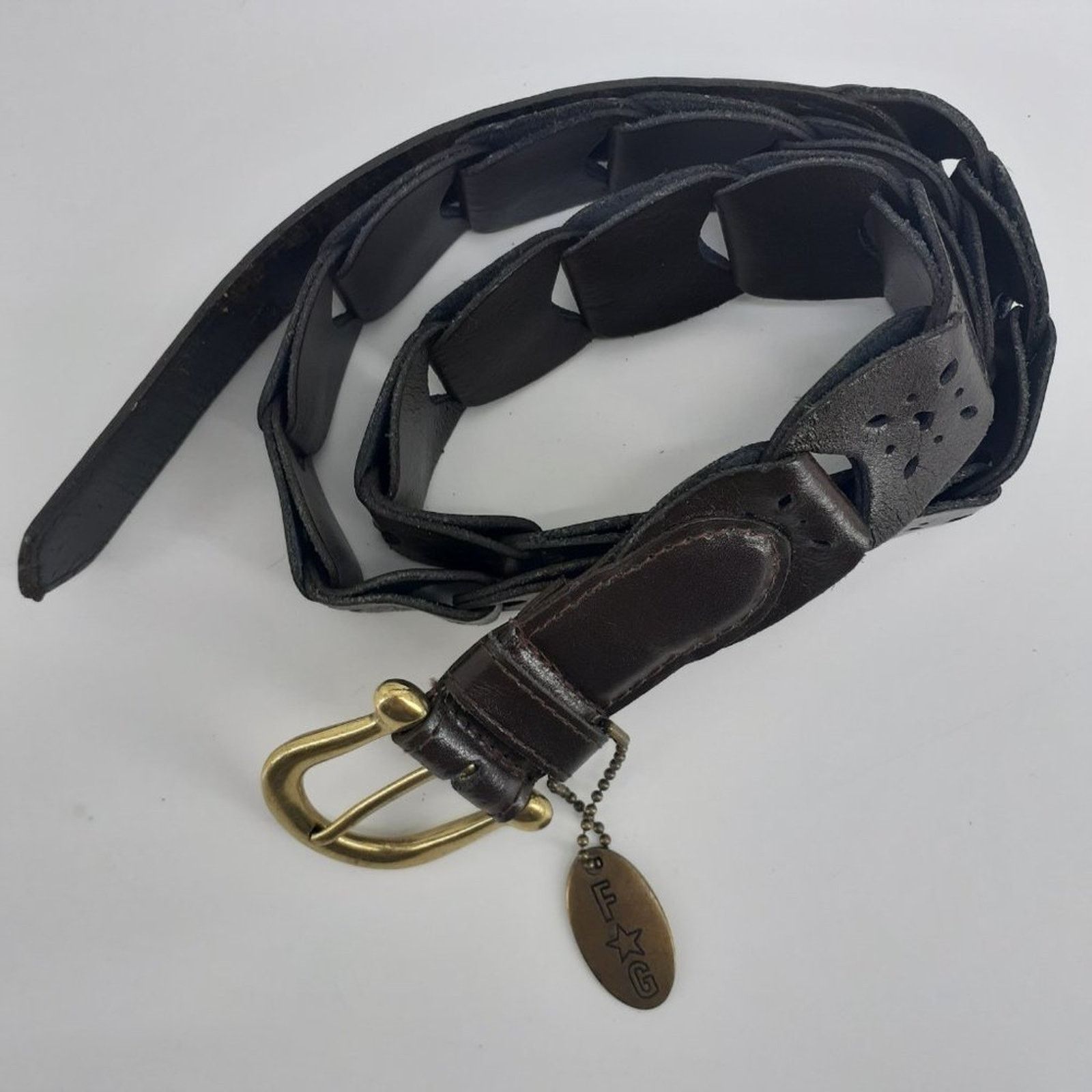 Faded Glory Faded Glory XL Dark Brown Genuine Leather Links Casual Y2K Size ONE SIZE - 3 Thumbnail