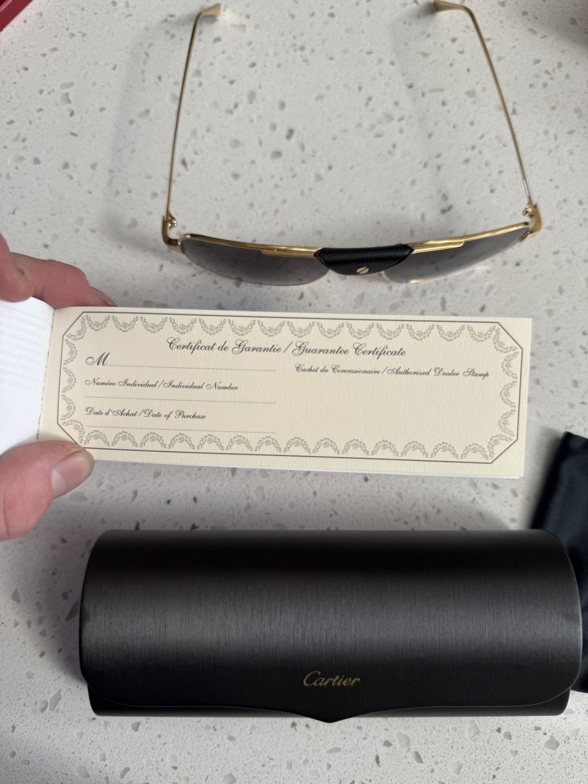 Cartier CARTIER CALFSKIN SQUARE SUNGLASSES Size ONE SIZE - 7 Thumbnail