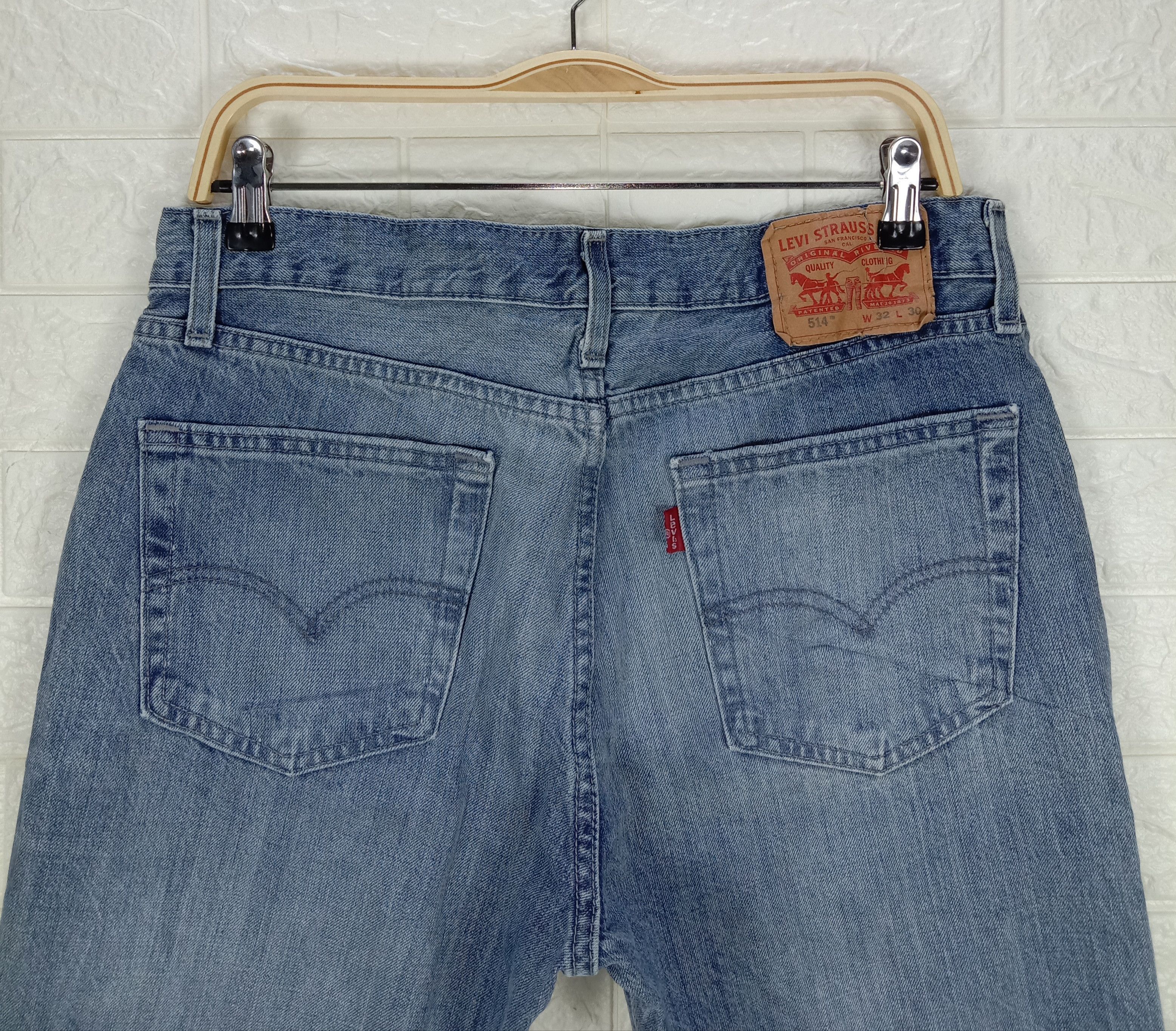 Levi's Vintage Levi's 514 Jeans Blue Wash Distressed Denim Size US 32 / EU 48 - 6 Thumbnail