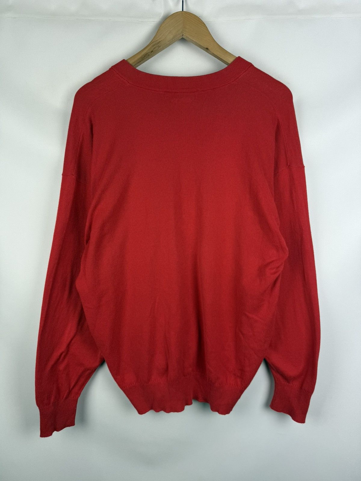 Burberry × Vintage Burberrys Vintage Men’s V-neck Cotton Sweater Pullover Size US XL / EU 56 / 4 - 12 Thumbnail