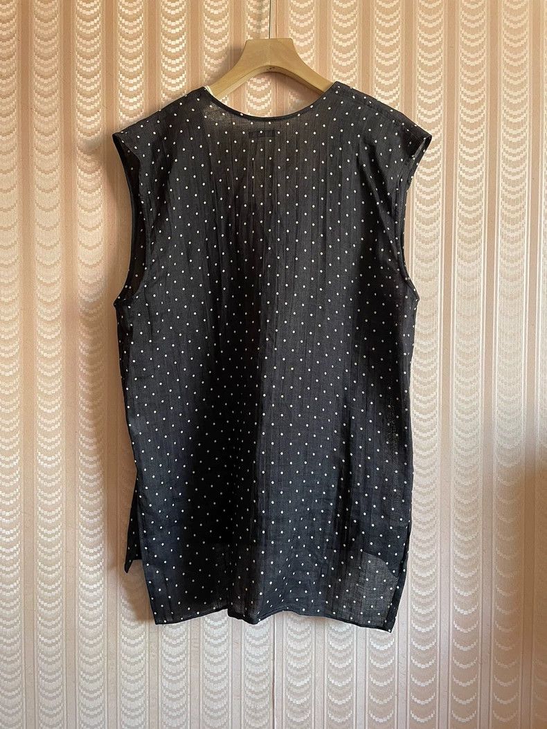 Y's Y's size os 70s Hemp Label Black Polka-dot Water Jade Linen Size US M / EU 48-50 / 2 - 2 Thumbnail
