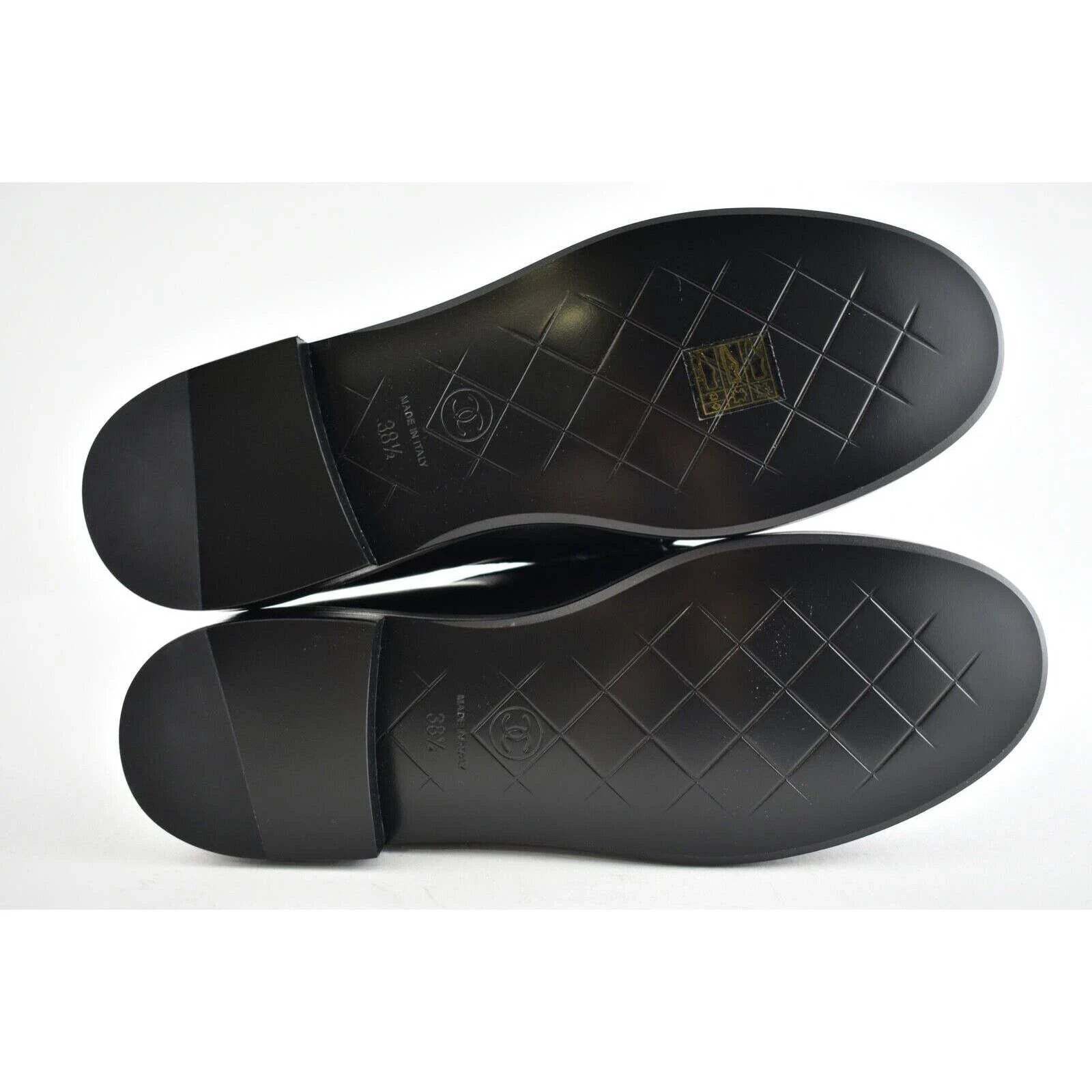 Chanel REV Quilted Flap Turnlock CC Mule Slip On Flat Loafer 38.5 Size US 8.5 / IT 38.5 - 12 Thumbnail