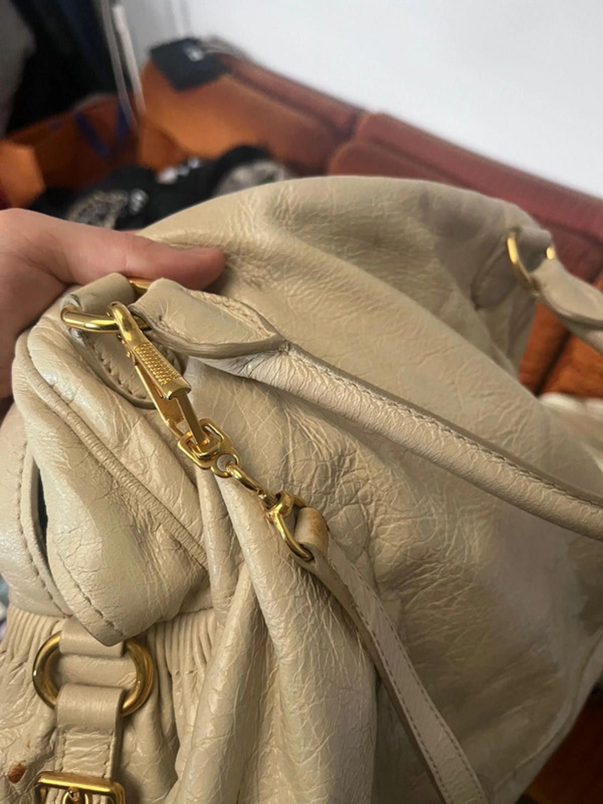 Miu Miu Miu Miu - Beige Leather Satchel Bag Size ONE SIZE - 5 Thumbnail
