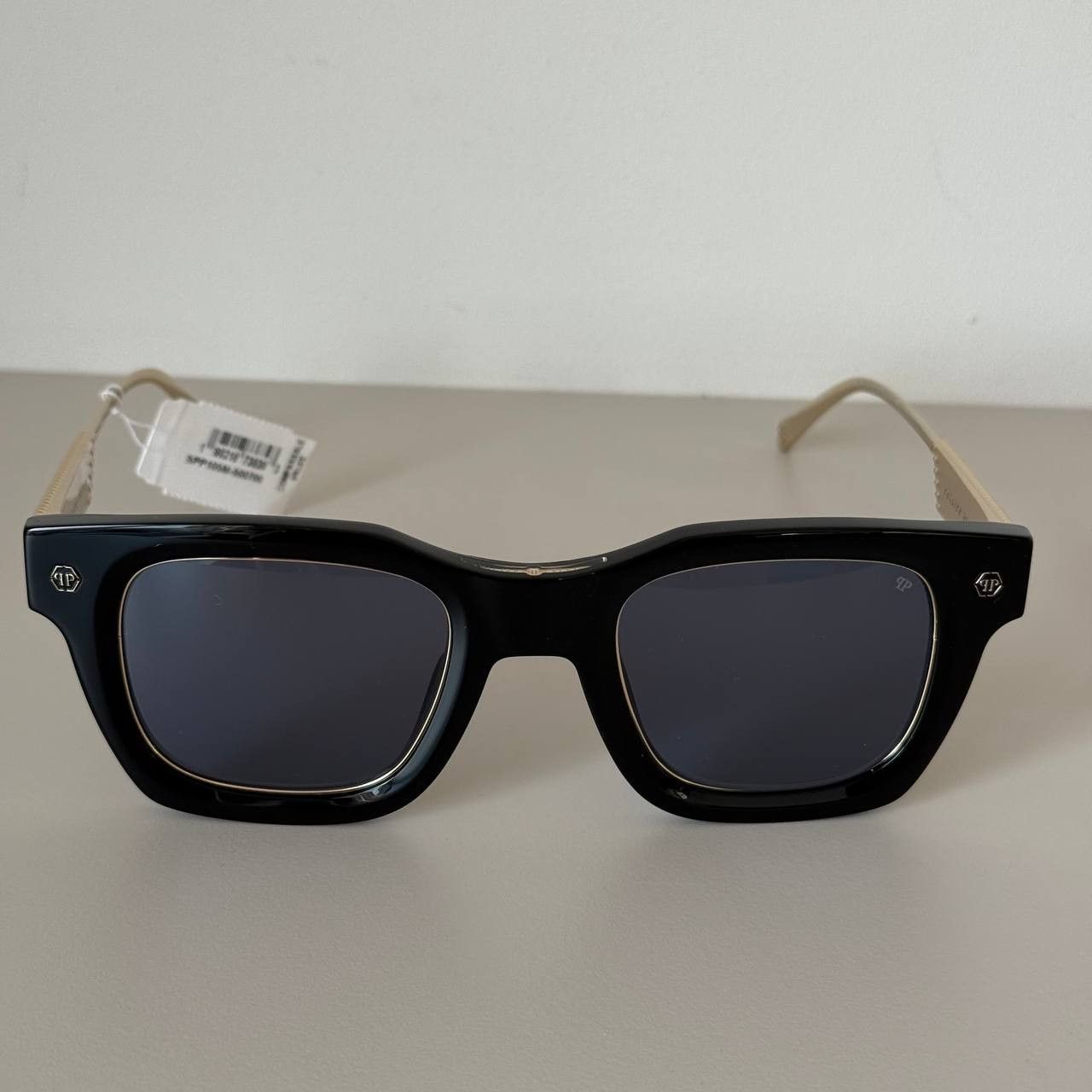Philipp Plein Philipp Plein Rock Superhero SPP105 Men’s Sunglasses Black Size ONE SIZE - 13 Thumbnail
