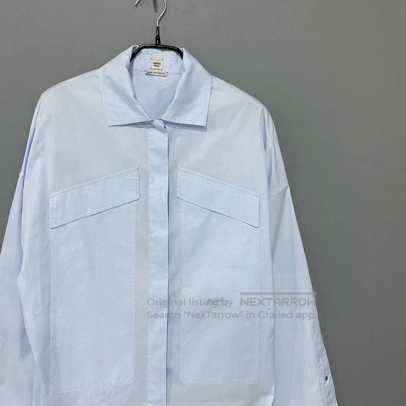 Hermes Hermes Light blue shirt Size XXS / US 00 / IT 34 - 2 Thumbnail