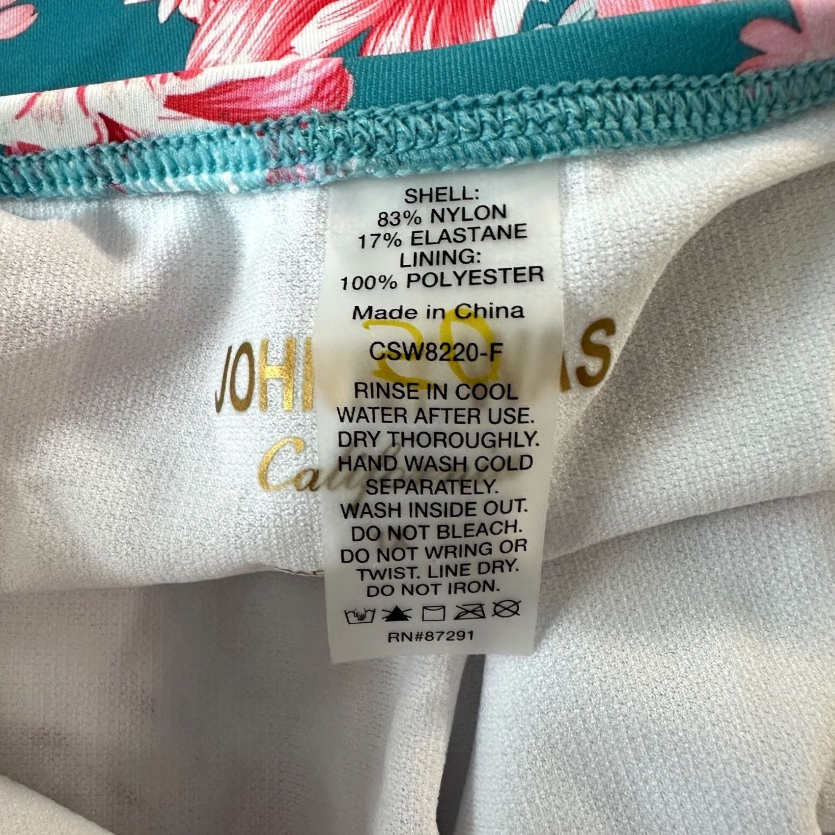 Johnny Was Johnny Was Floral Halter One Piece Swimsuit Embroidered Boho Size 1X Multicolor Blue Pink Built-In Bra Lined Stretch Runs Small Womens Size ONE SIZE - 7 Thumbnail