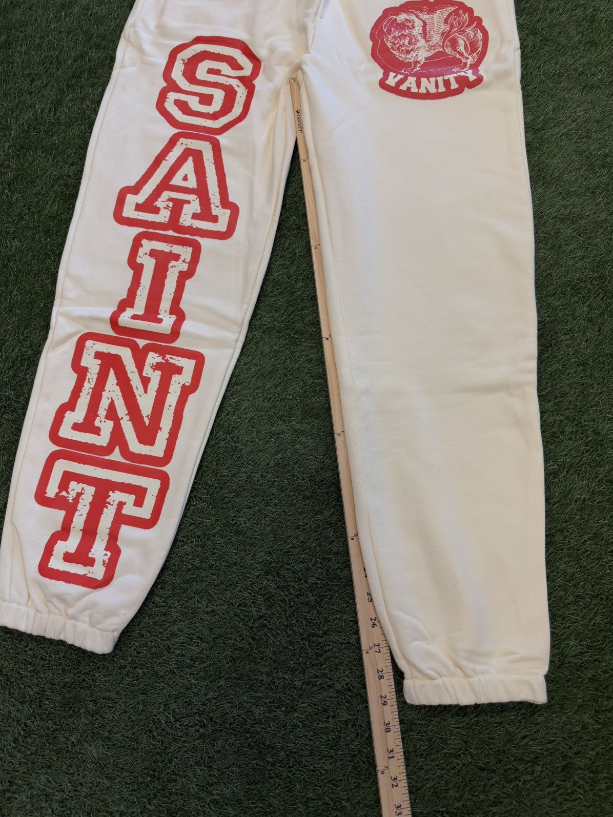 Saint Vanity Saint Vanity Cream Red Sweatpants Size M (NEW) Size US 28 / EU 44 - 10 Thumbnail