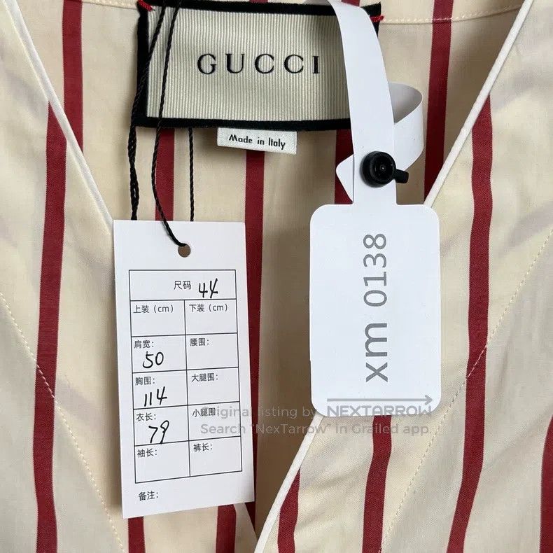 Gucci Gucci Striped double G logo full-printed shirt Size US S / EU 44-46 / 1 - 2 Thumbnail