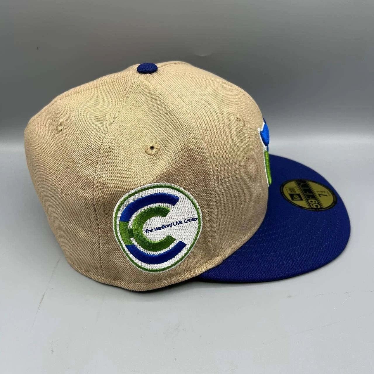 New Era Hartford Whalers Hat Men 7 1/2 Brown Blue NHL Fitted Cap New Size ONE SIZE - 1 Thumbnail