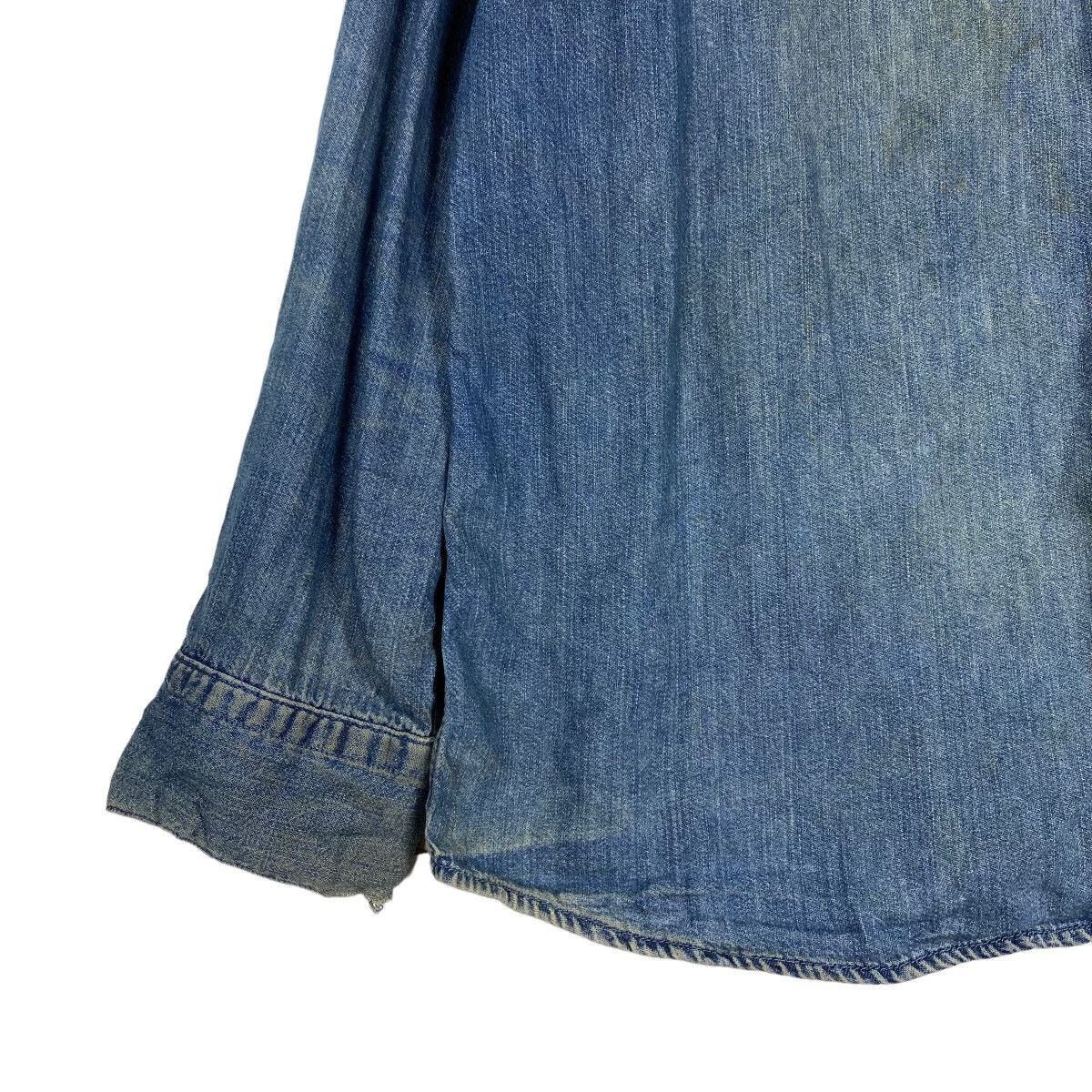 Levi's × Levi's Vintage Clothing LEVI'S TWO TONE RARE DESIGN LONGSLEEVE JEANS SHIRT Size US XL / EU 56 / 4 - 7 Thumbnail