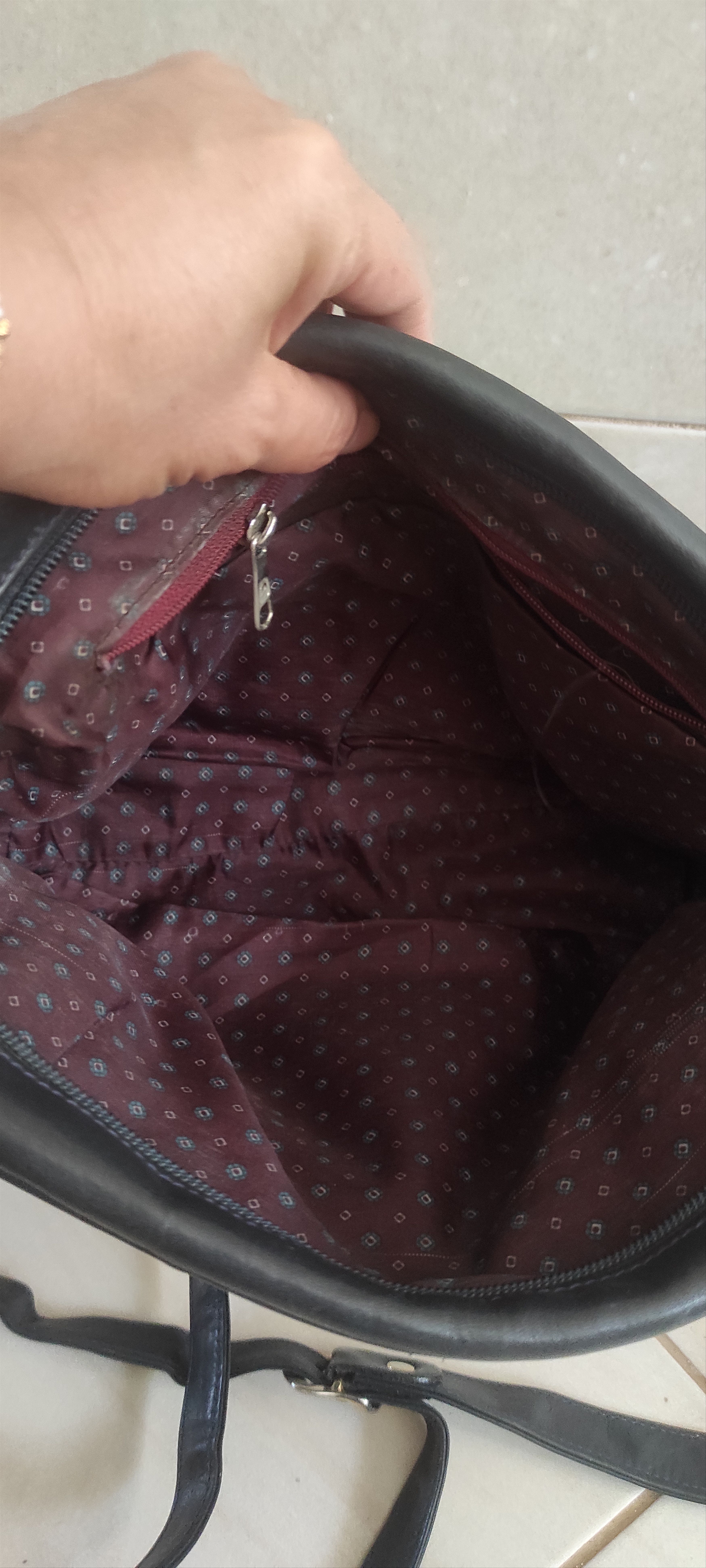 Other Vintage Pertegaz Genuine Leather Shoulder Bag Dark Blue Size ONE SIZE - 16 Thumbnail