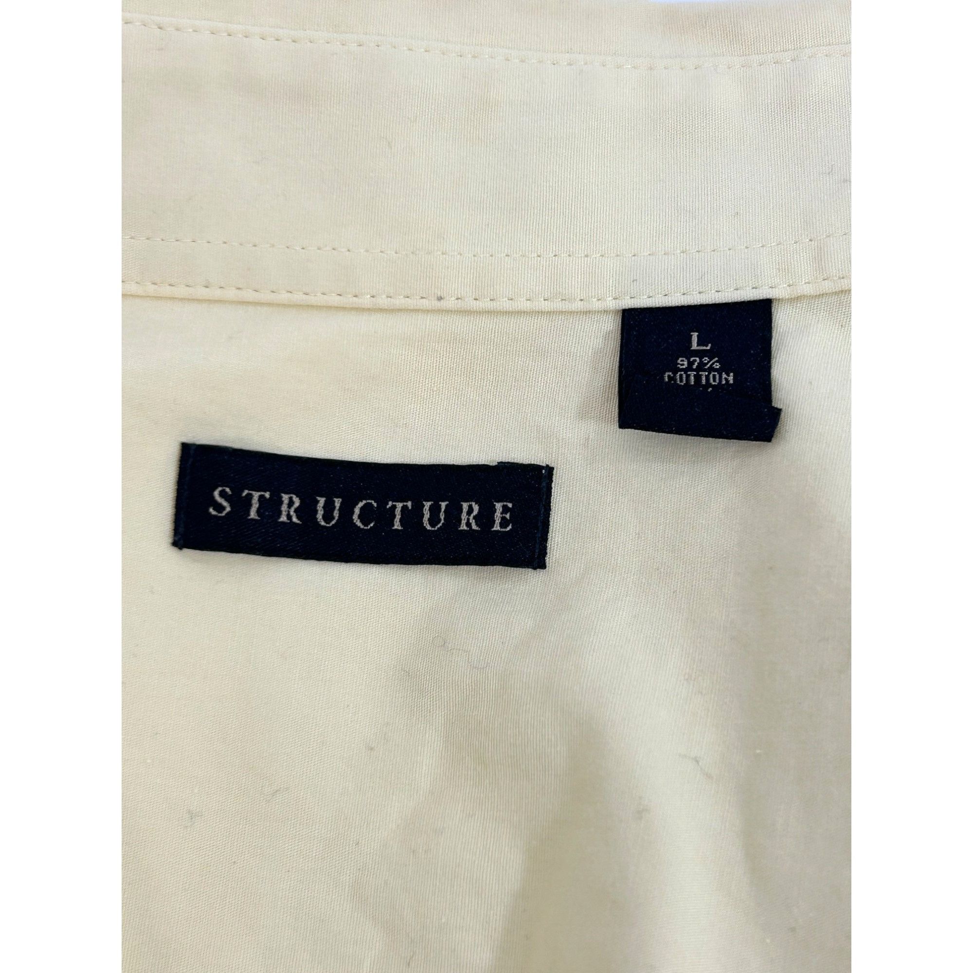 Structure Structure Men’s Shirt Vintage 90’s Yellow Short Sleeve L But Size US L / EU 52-54 / 3 - 5 Thumbnail