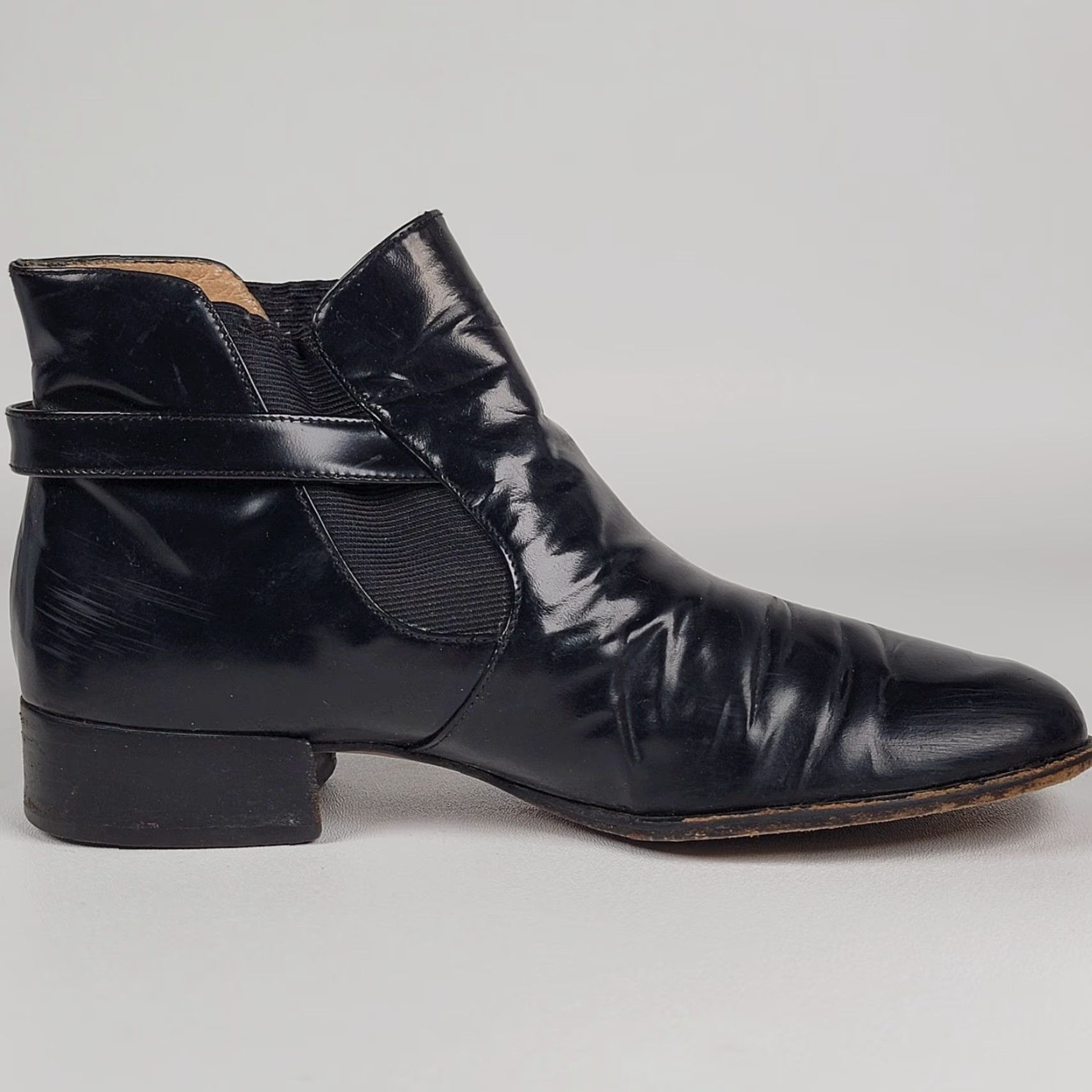 Ralph Lauren Ralph Lauren Collection Black Leather Ankle Chelsea Boots Mens 6 1/2 (US 6) Leather Slip-On EUC Size US 6 / EU 39 - 6 Thumbnail
