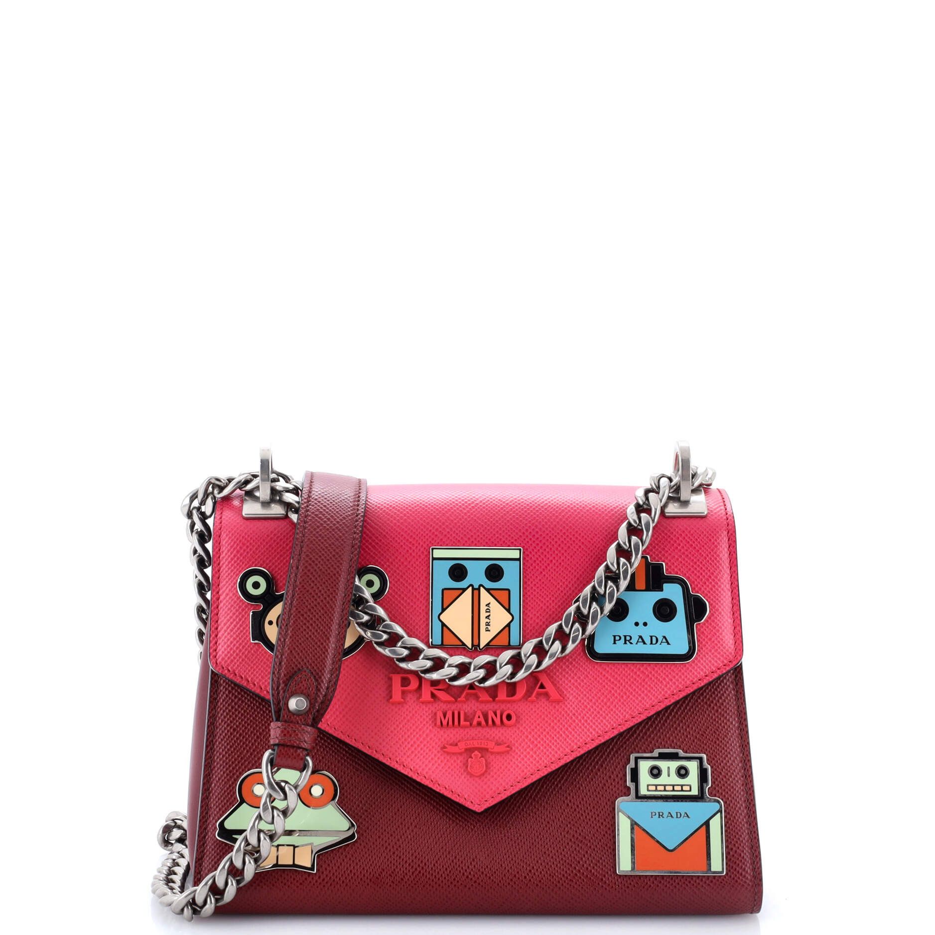 Prada Robot Patches Envelope Flap Chain Shoulder Bag Size ONE SIZE - 1 Thumbnail