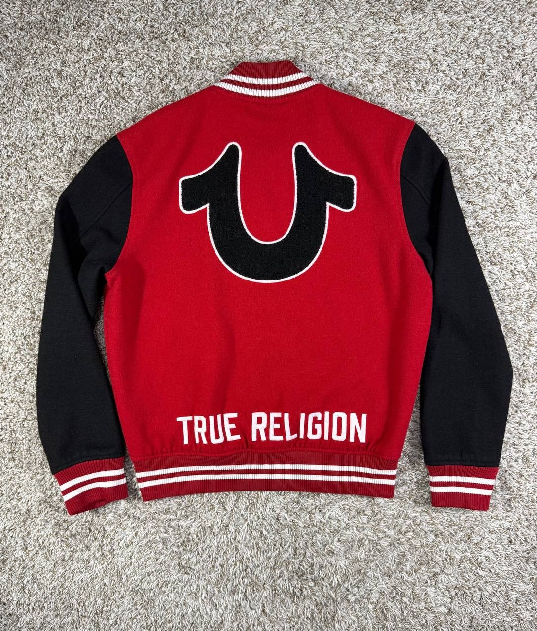 True Religion Vintage True Religion Snap Front Red Varsity Jacket Size US M / EU 48-50 / 2 - 1 Thumbnail