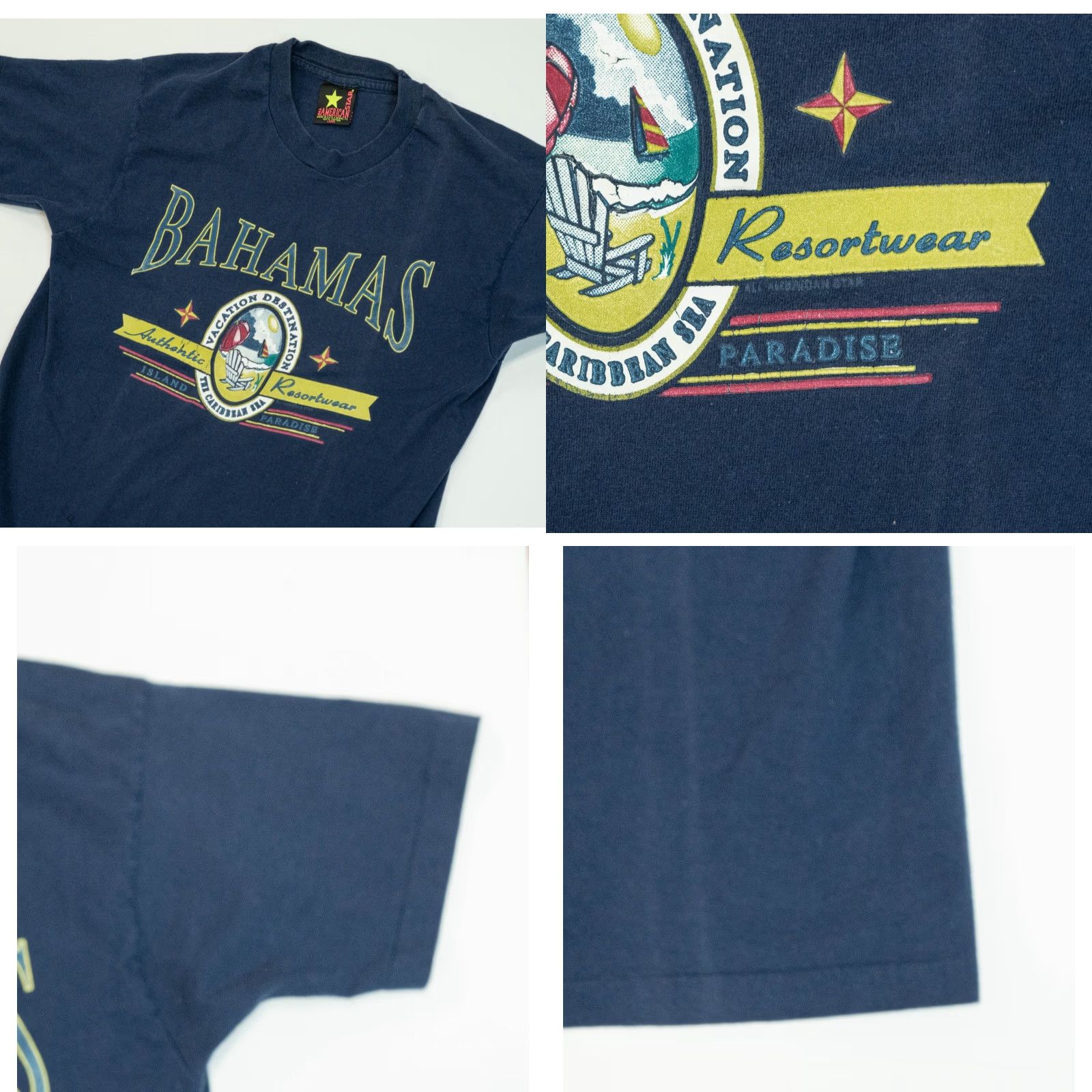 Vintage VINTAGE All American Star T-Shirt Men Size US L / EU 52-54 / 3 - 8 Thumbnail