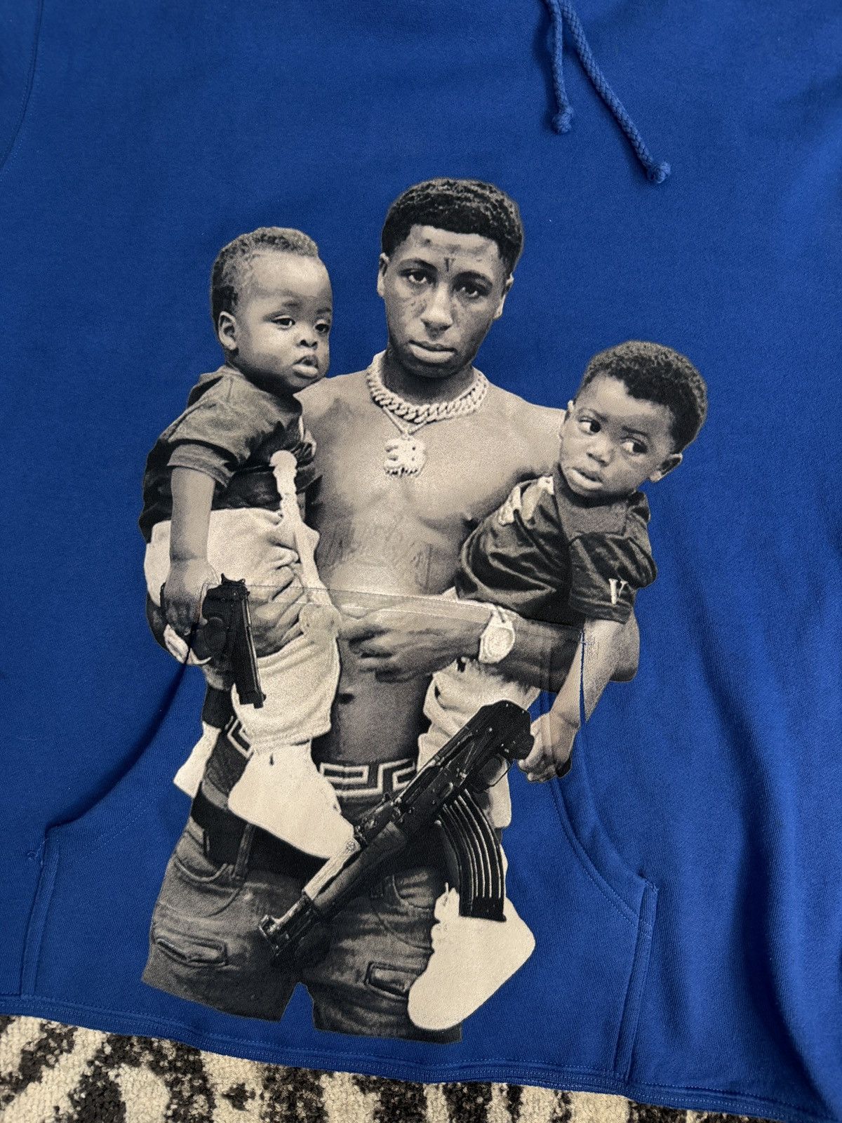 Vlone NBA YoungBoy x VLONE “Top & Sons” Blue Hoodie Size US XL / EU 56 / 4 - 2 Thumbnail