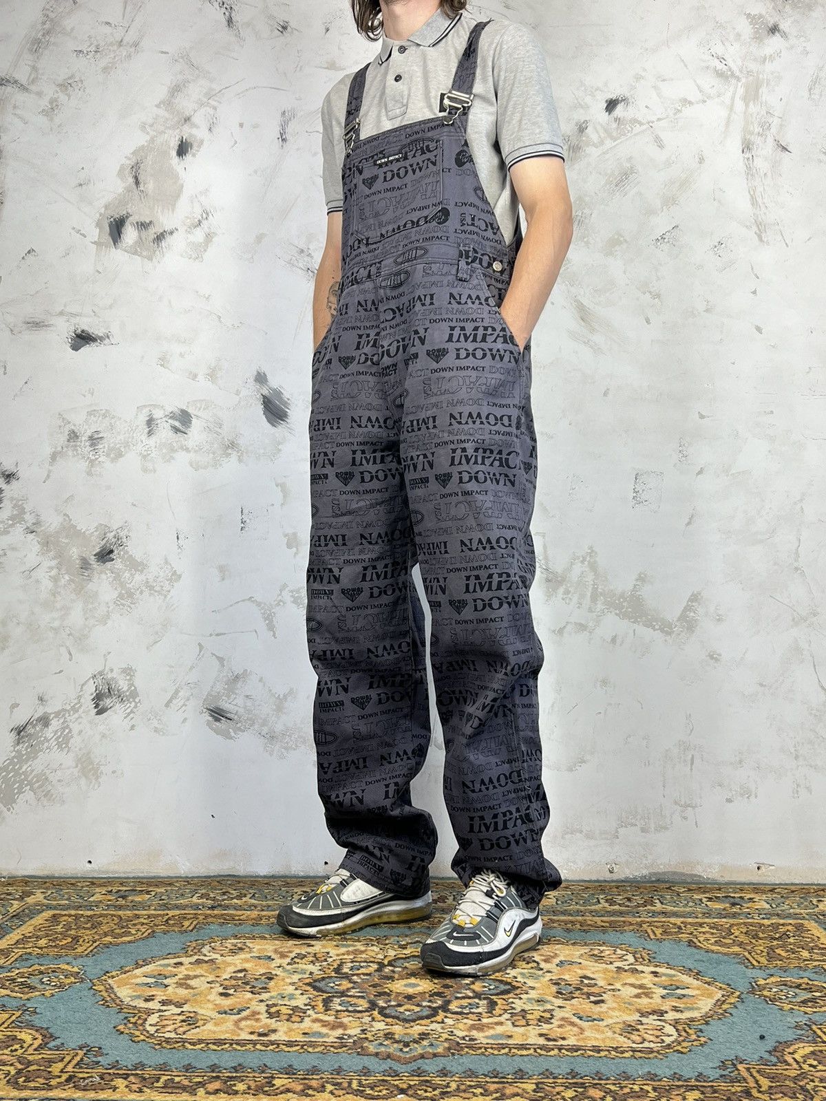 Vintage Vintage Down Impact All-Over Print Denim Overalls 34 M - L Size US 34 / EU 50 - 2 Thumbnail